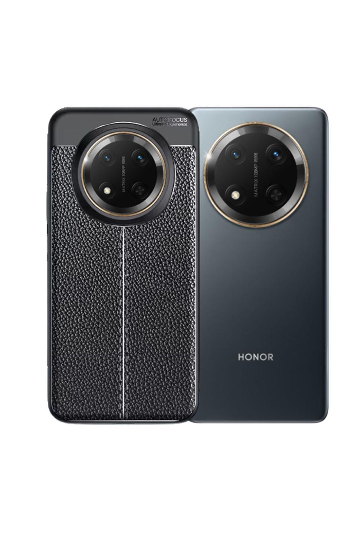 Honor Magic 7 Lite Uyumlu Silikon Kılıf Deri Desenli Kamera Korumalı Darbe Emici Autofocus Kapak