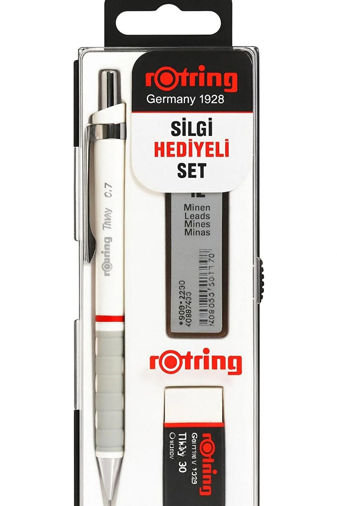 Tikky Mekanik Kurşun Kalem, Uç ve Silgi Seti, 0,7 mm Kalem