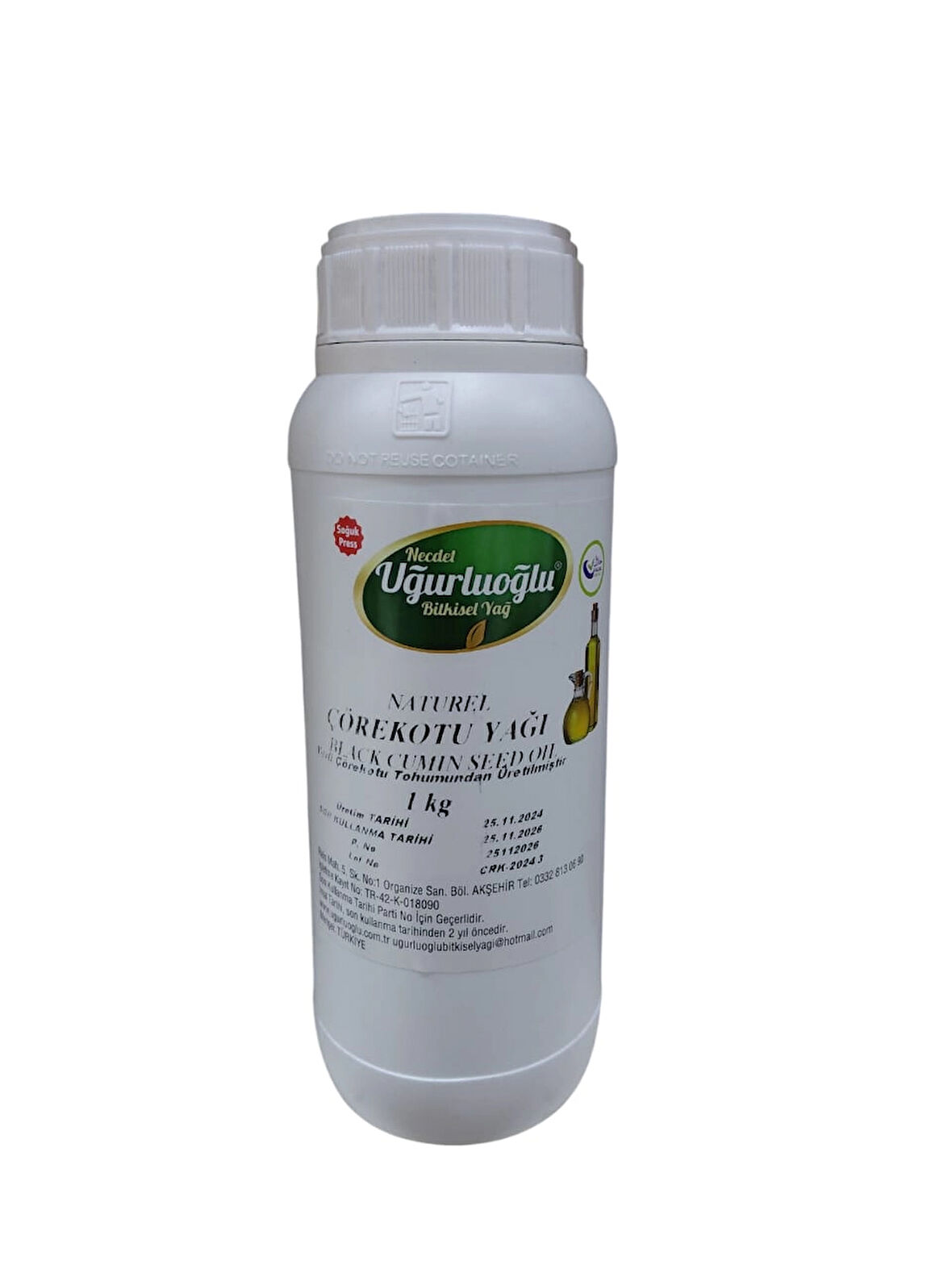 UĞURLUOĞLU ÇÖREKOTU YAĞI 1 LT.