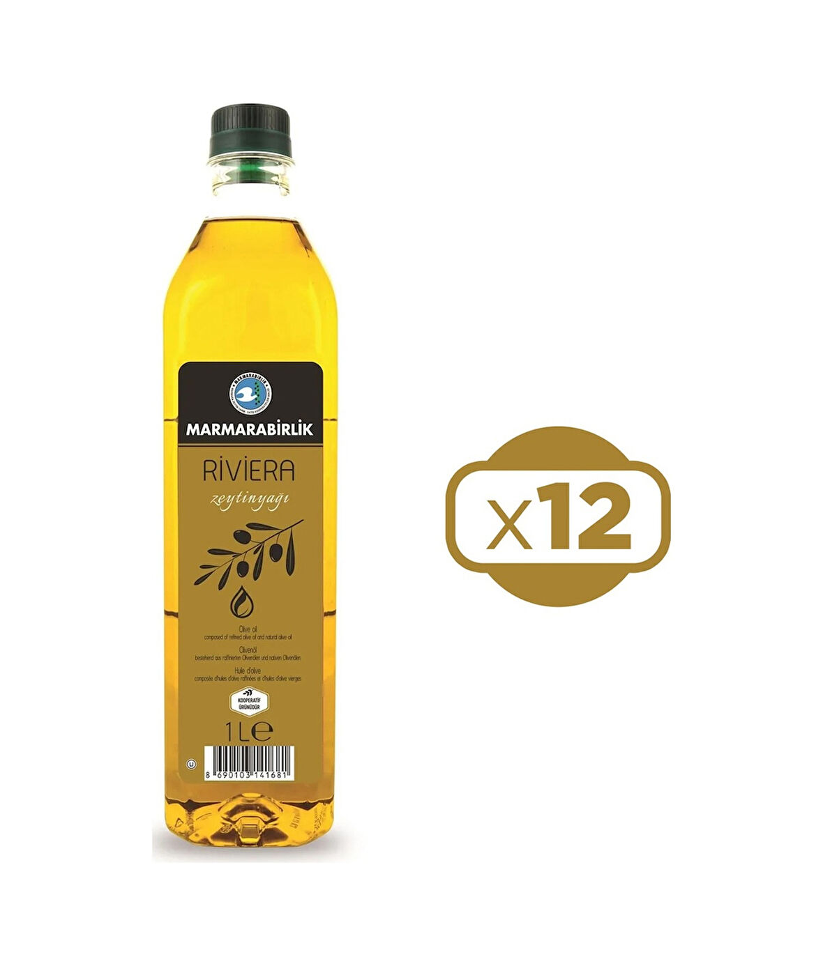 Marmarabirlik Riviera Zeytinyağı Pet 12 x 1 L