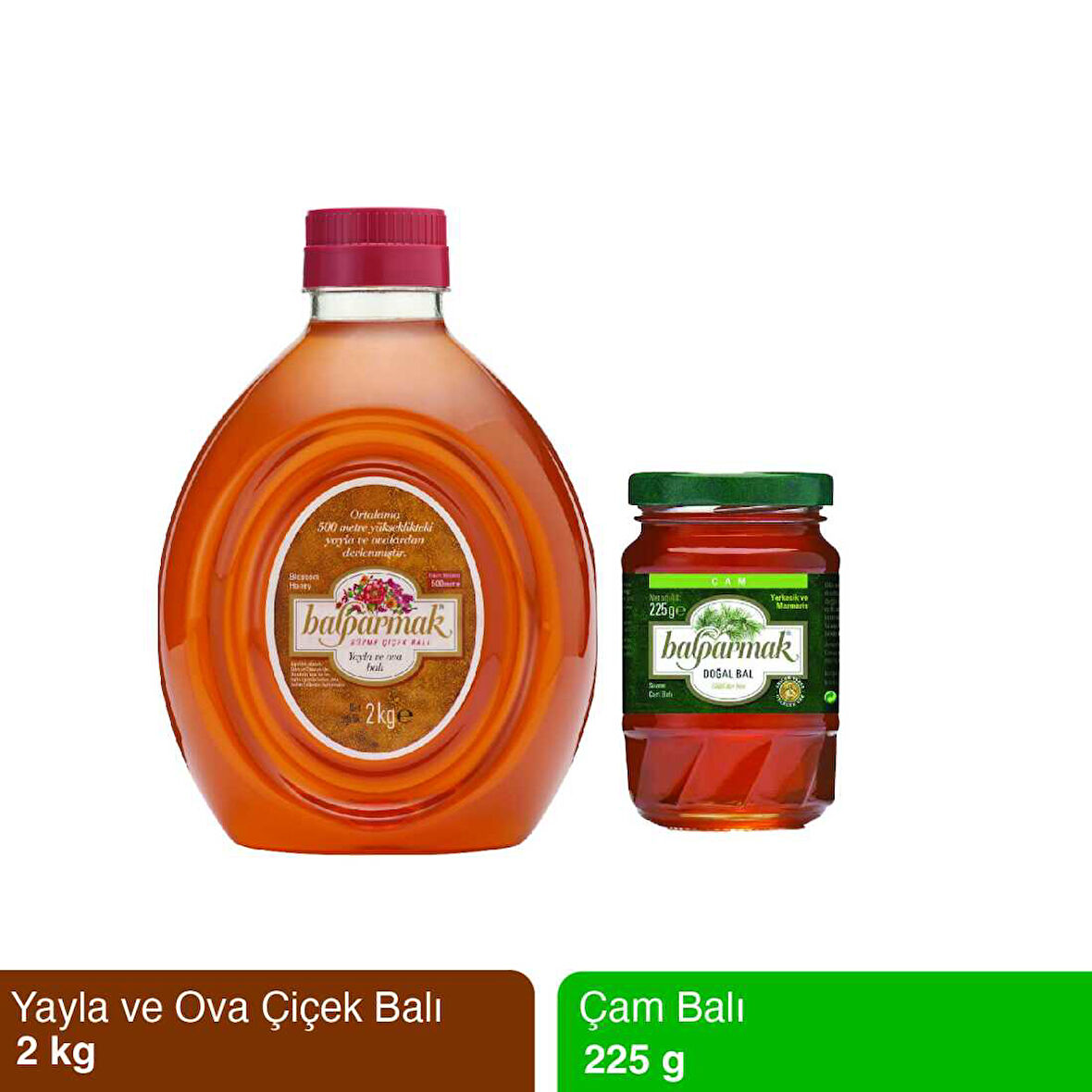 Balparmak Yayla Ova Balı 2 kg ve Çam Balı 225 g