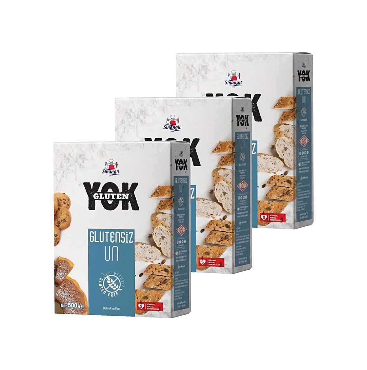 Sinangil Glutensizsiz Un 3 x 500 G
