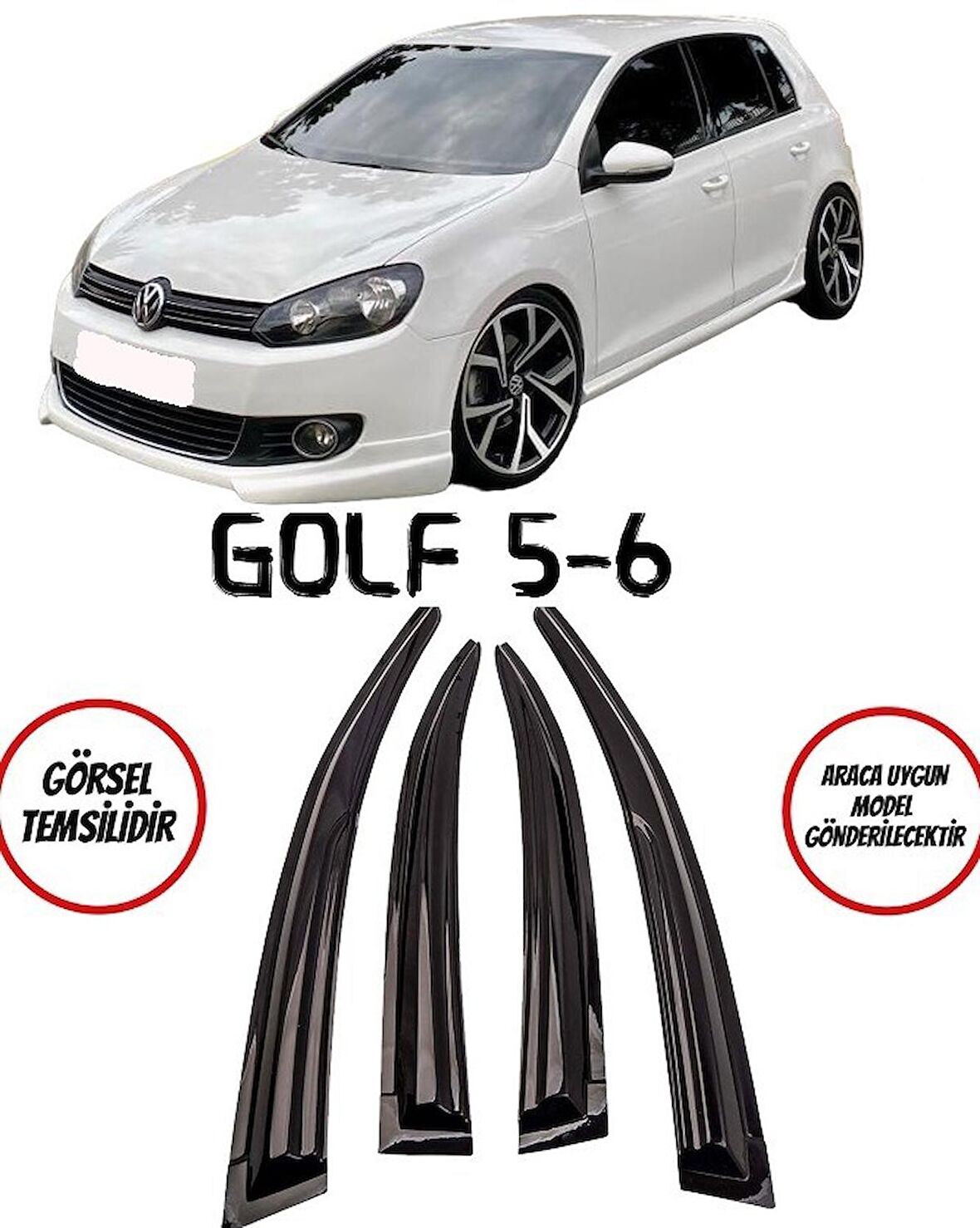 Balp Volkswagen Golf 5-6 Cam Rüzgarlığı 4lü