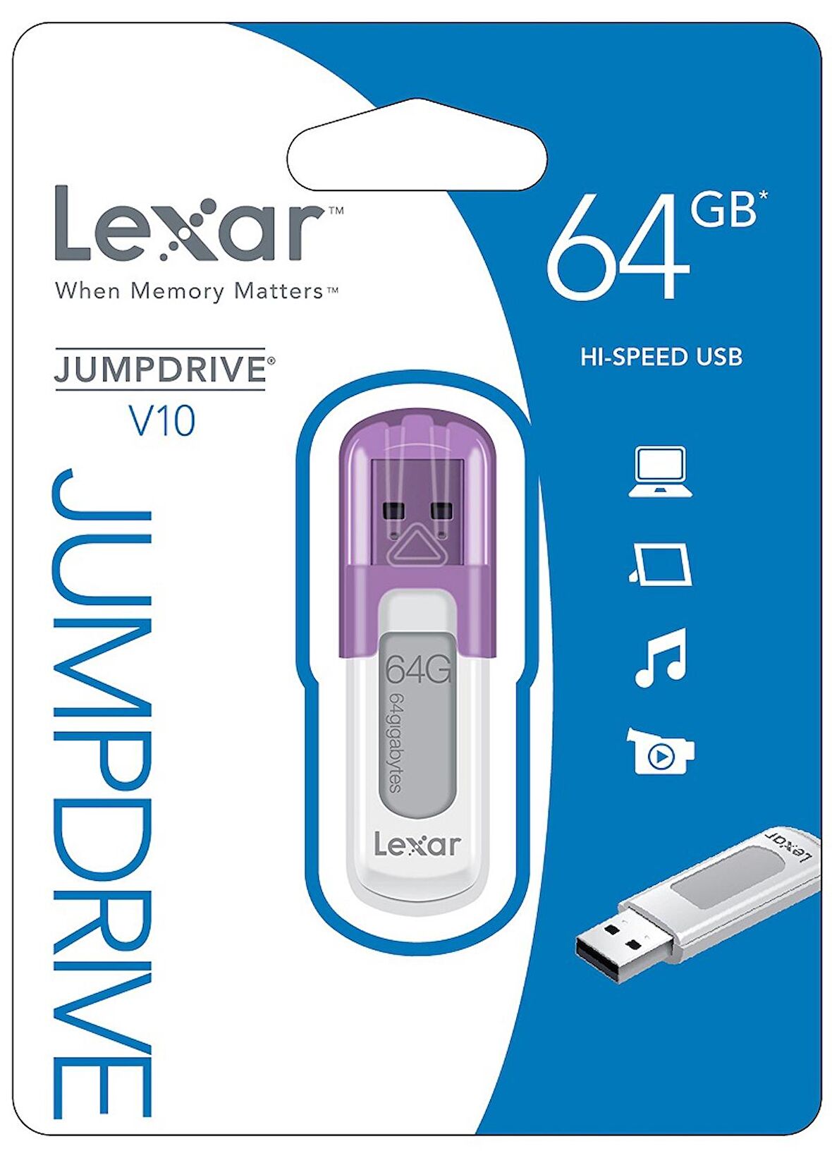 Lexar JumpDrive V10 64GB USB Bellek