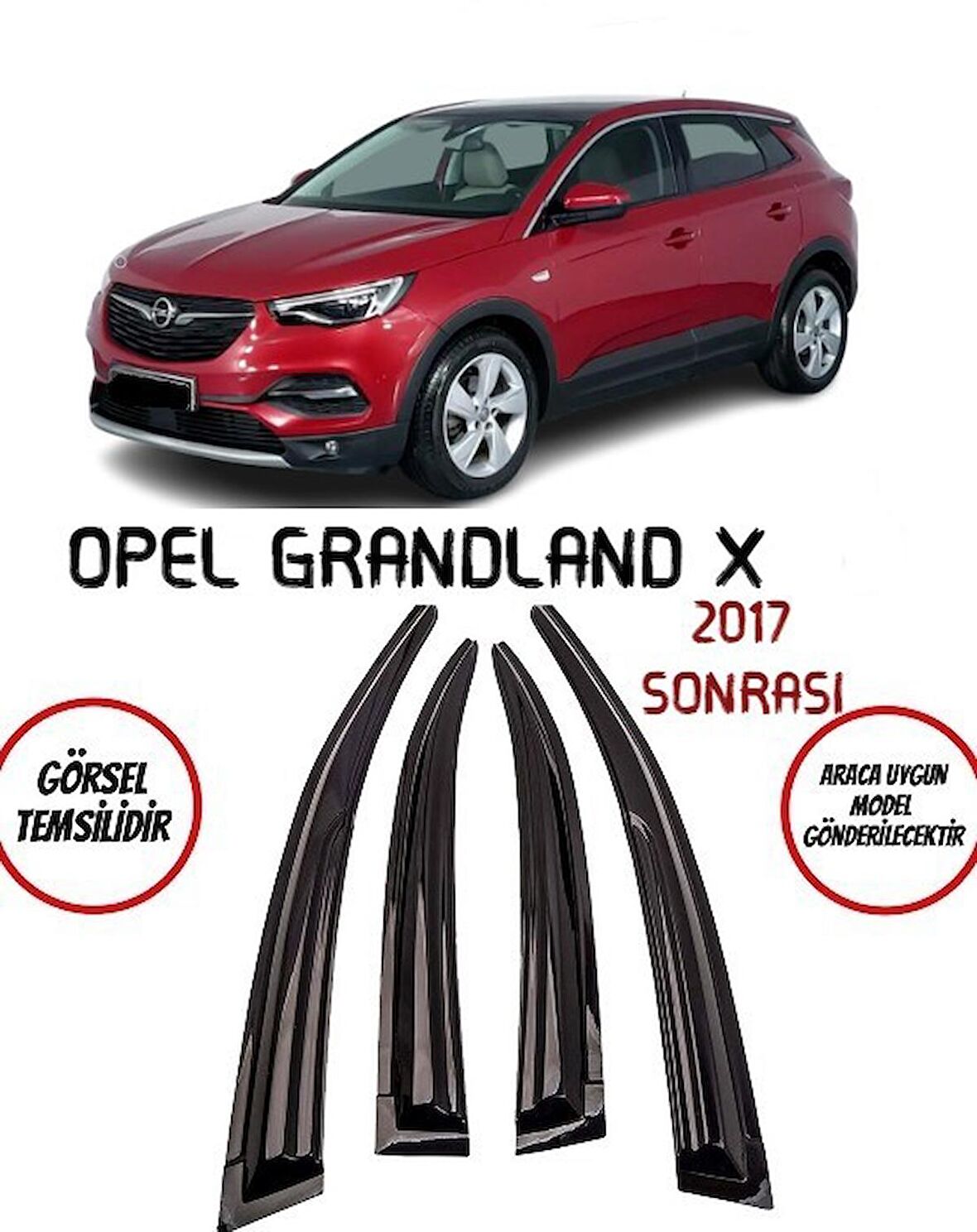 Opel Grandland X  Cam Rüzgarlığı 4-lü 2017 Ve Üzeri Takım