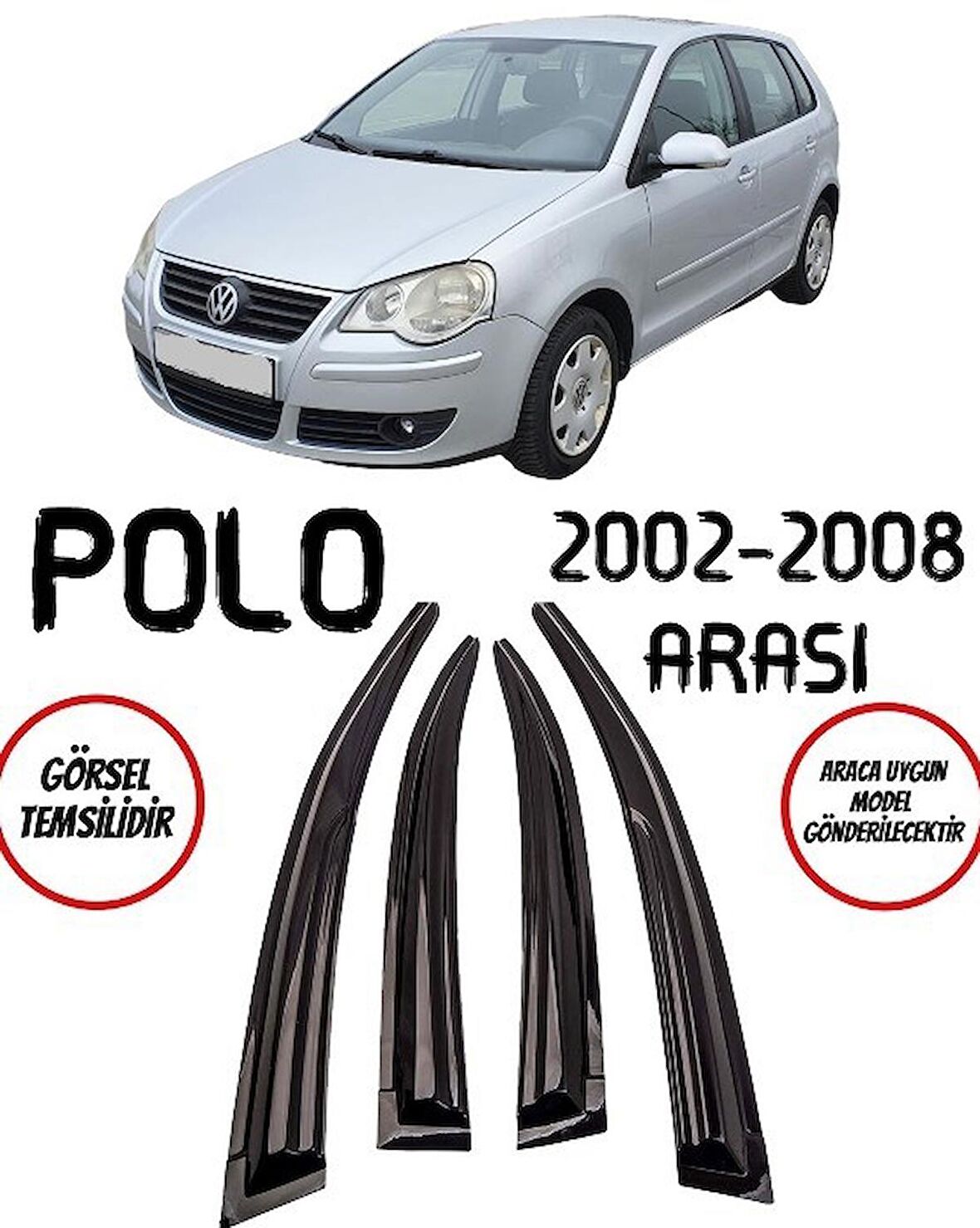 Balp Volkswagen Polo Hb Cam Rüzgarlığı 4lü 2002-2008 Arası