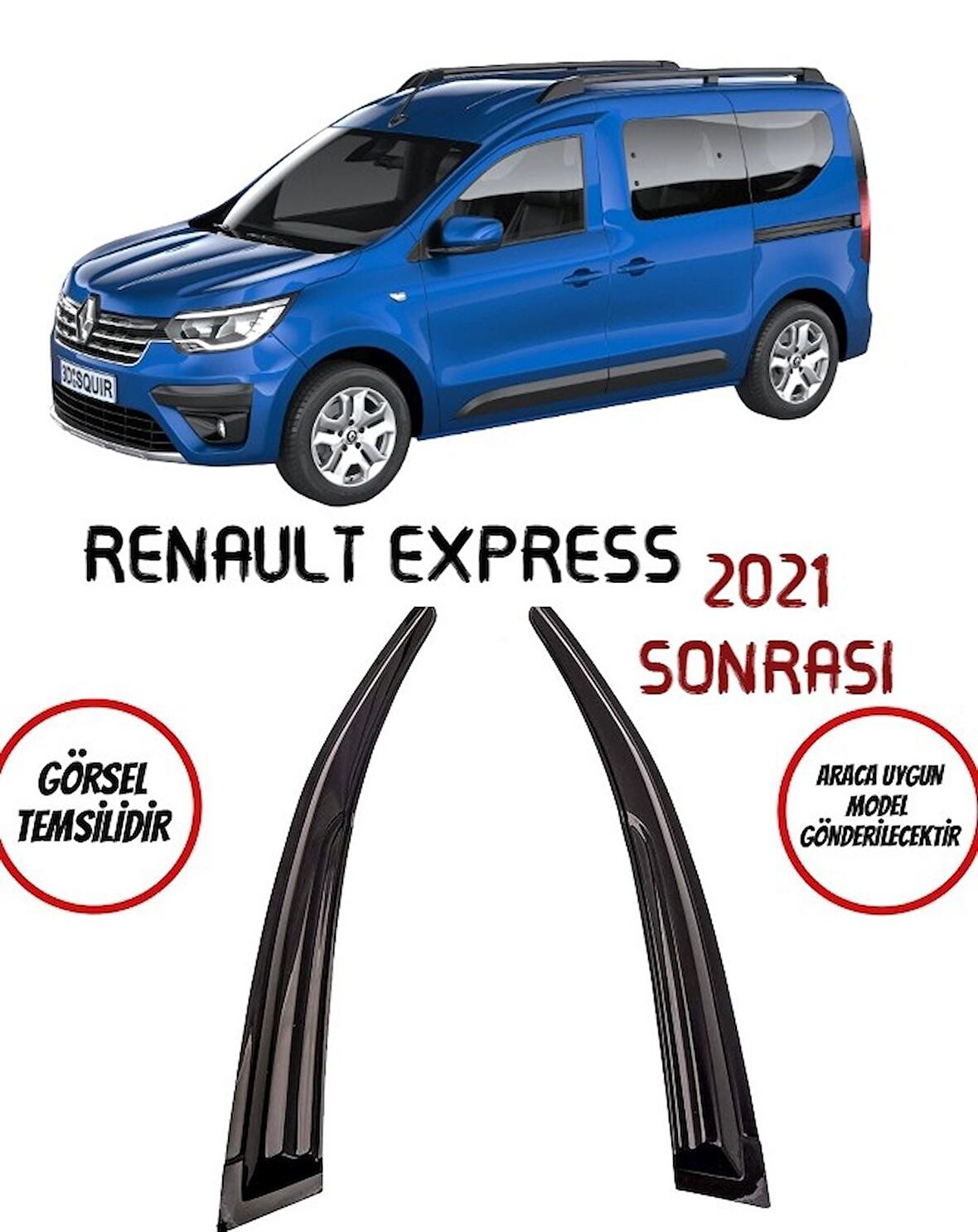 Renault Express Cam Rüzgarlığı 2021 Ve Sonrası 2-Li Takım
