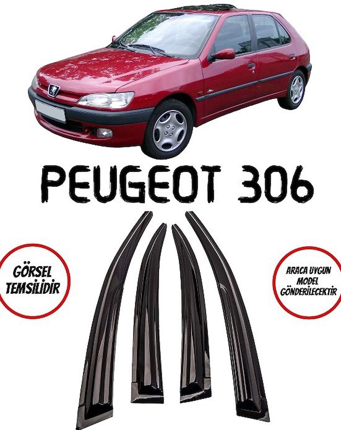 Balp Peugeot 306 Cam Rüzgarlığı 4lü