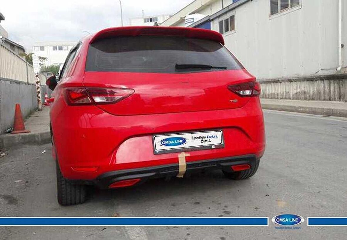 Seat Leon 5F Arka Difüzör Mat Siyah 2012-2016 Arası