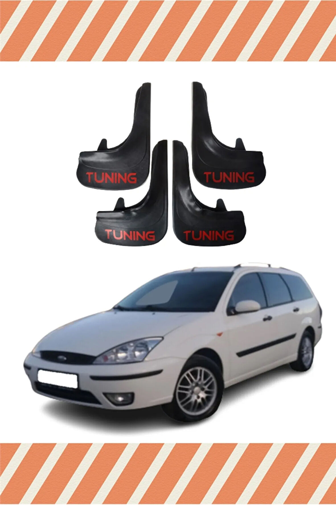 Ford Focus 1 Hb 1998-2004 tuning yazılı 4’lü tozluk çamurluk paçalık