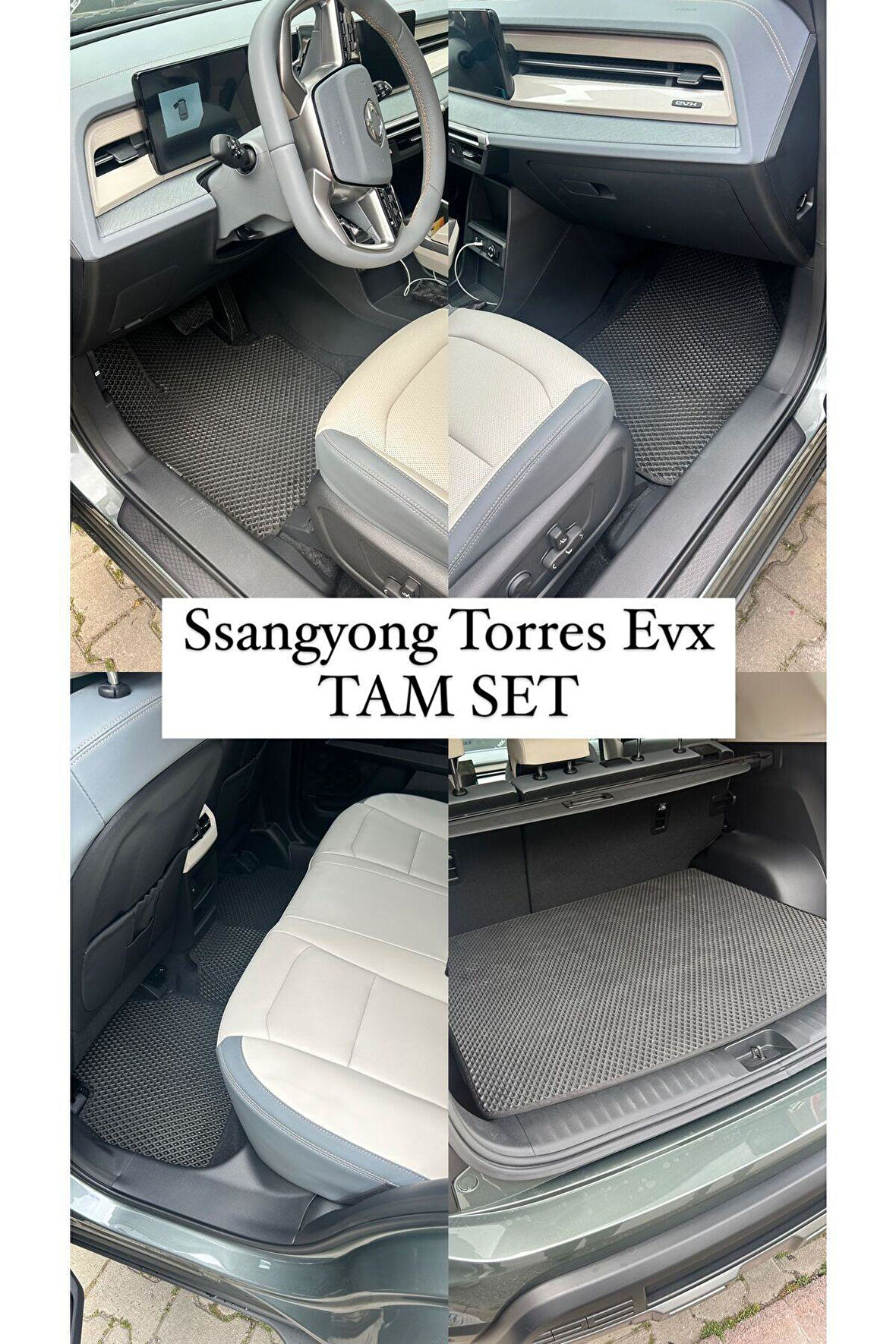 Ssangyong Torres Evx Premium Eva Tam Set-Akıllı Oto Paspas+Bagaj Havuzu
