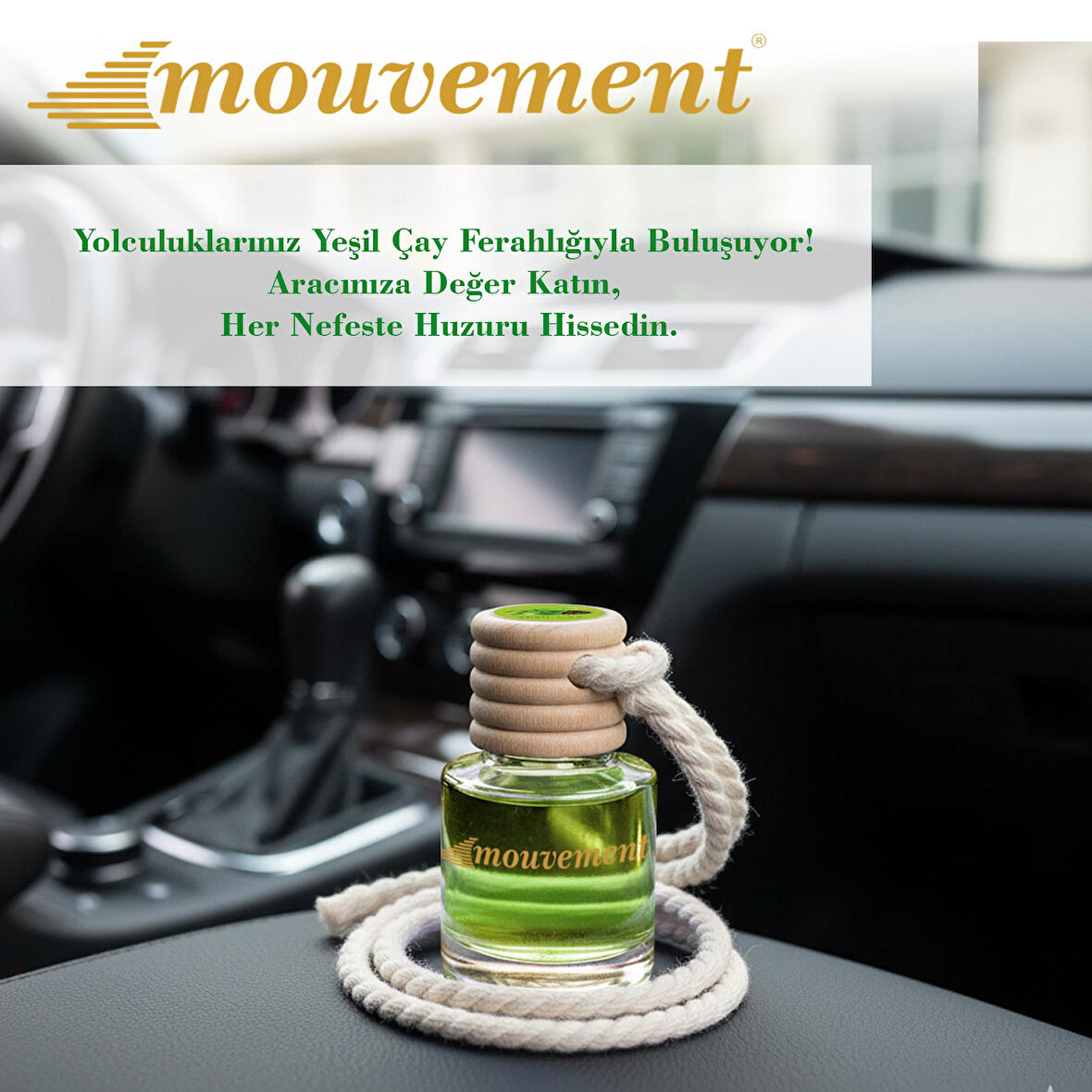 Yeşil Çay 8 ml Oto Kokusu – Sakinleştirici ve Dingin Bir Atmosfer