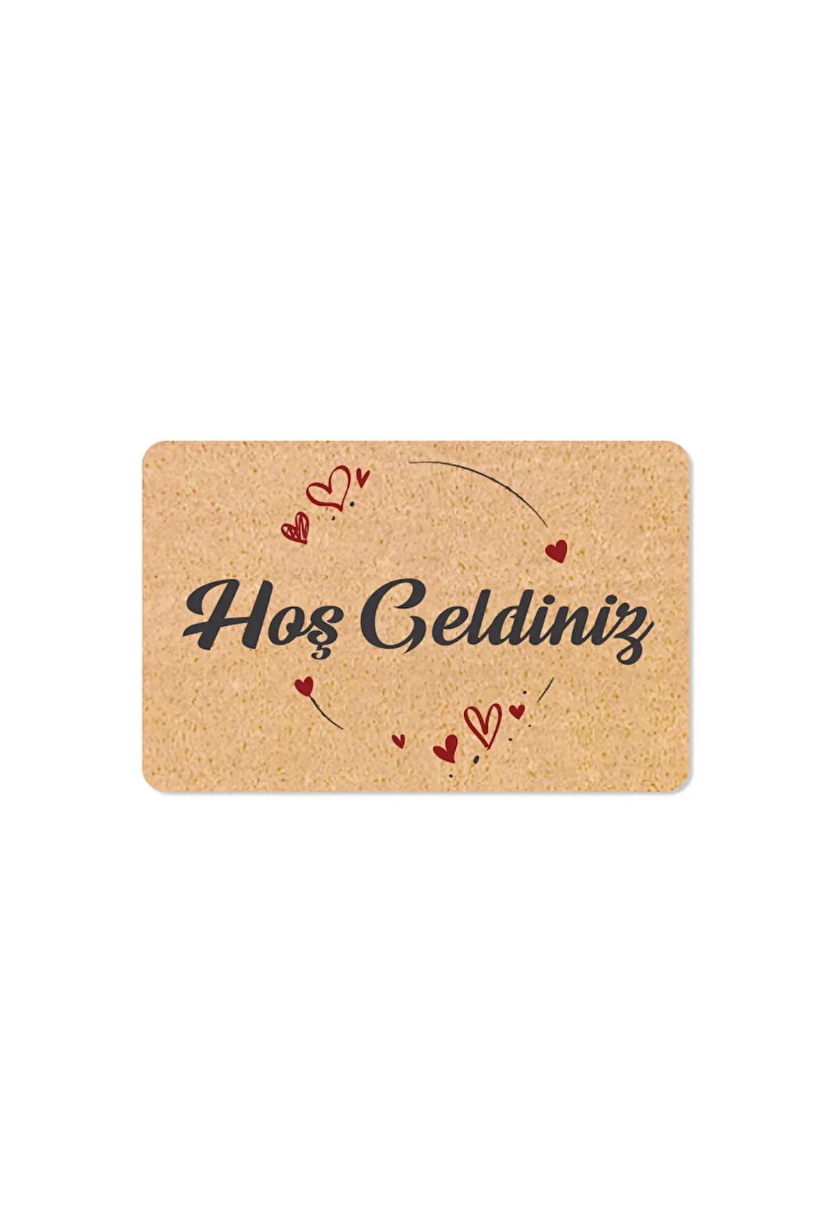hoş geldiniz yazılır Coco Görünümlü Dekoratif Dış Kapı Önü ve Iç Mekan Paspası