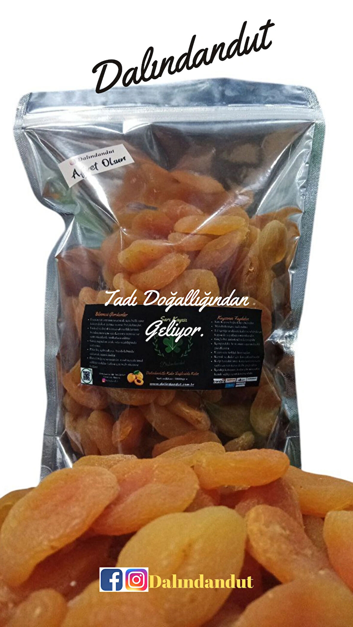 Yeni Mahsül Malatya Sarı Kayısı Jumbo Boy 1 Kg