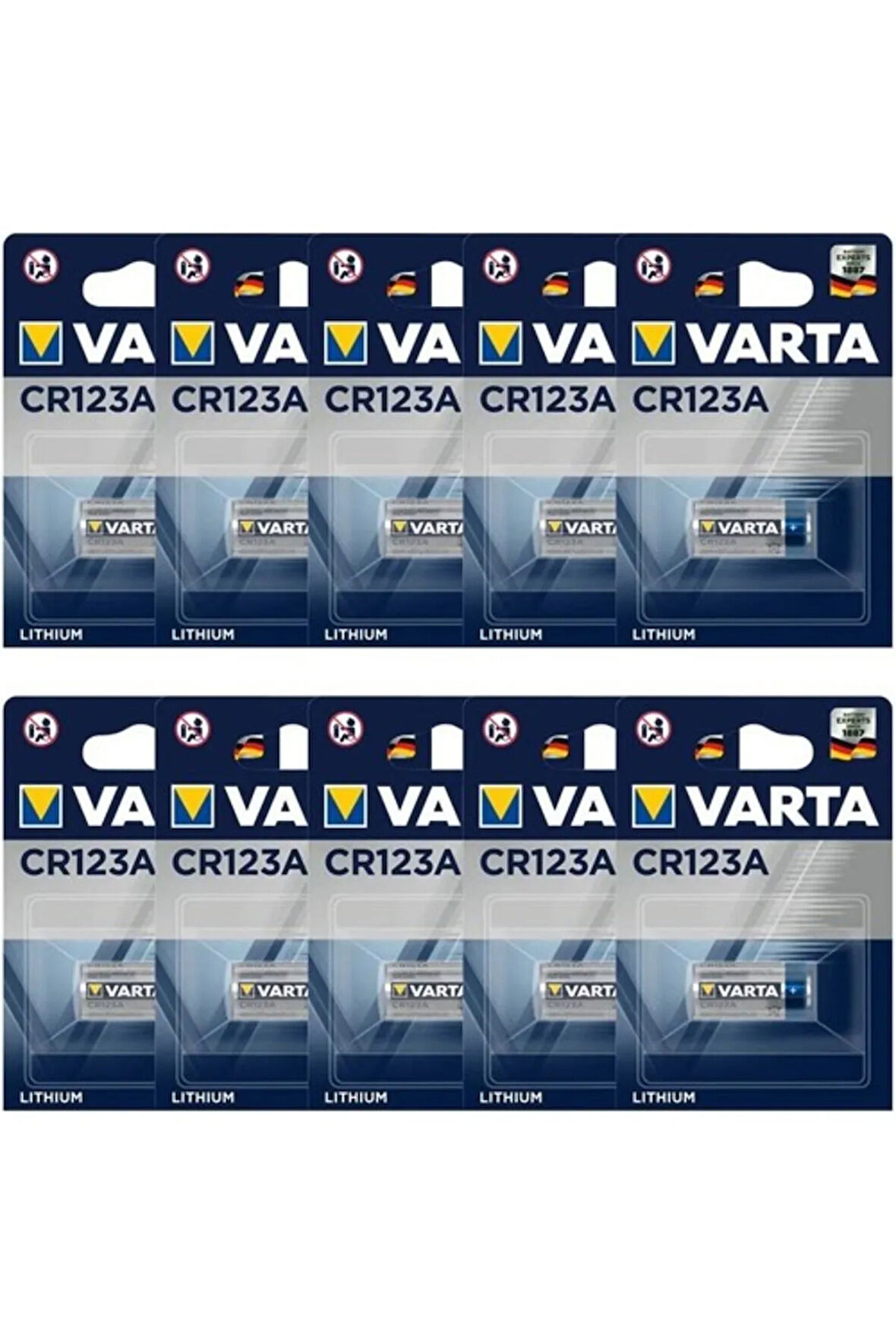 Cr123a Profesyonel Lityum Pil 10'lu