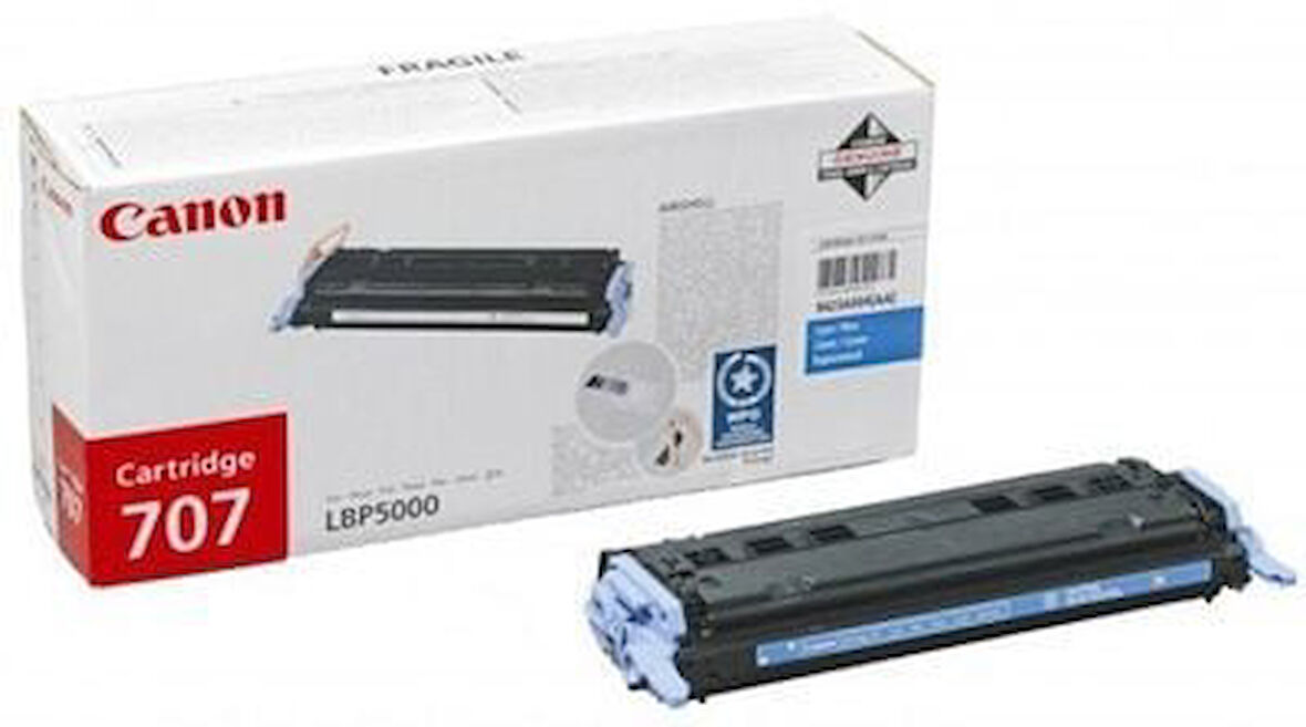 Canon CRG-707C (9423A004) Mavi Orjinal Toner - LPB5000 / LBP5100 (T5481)