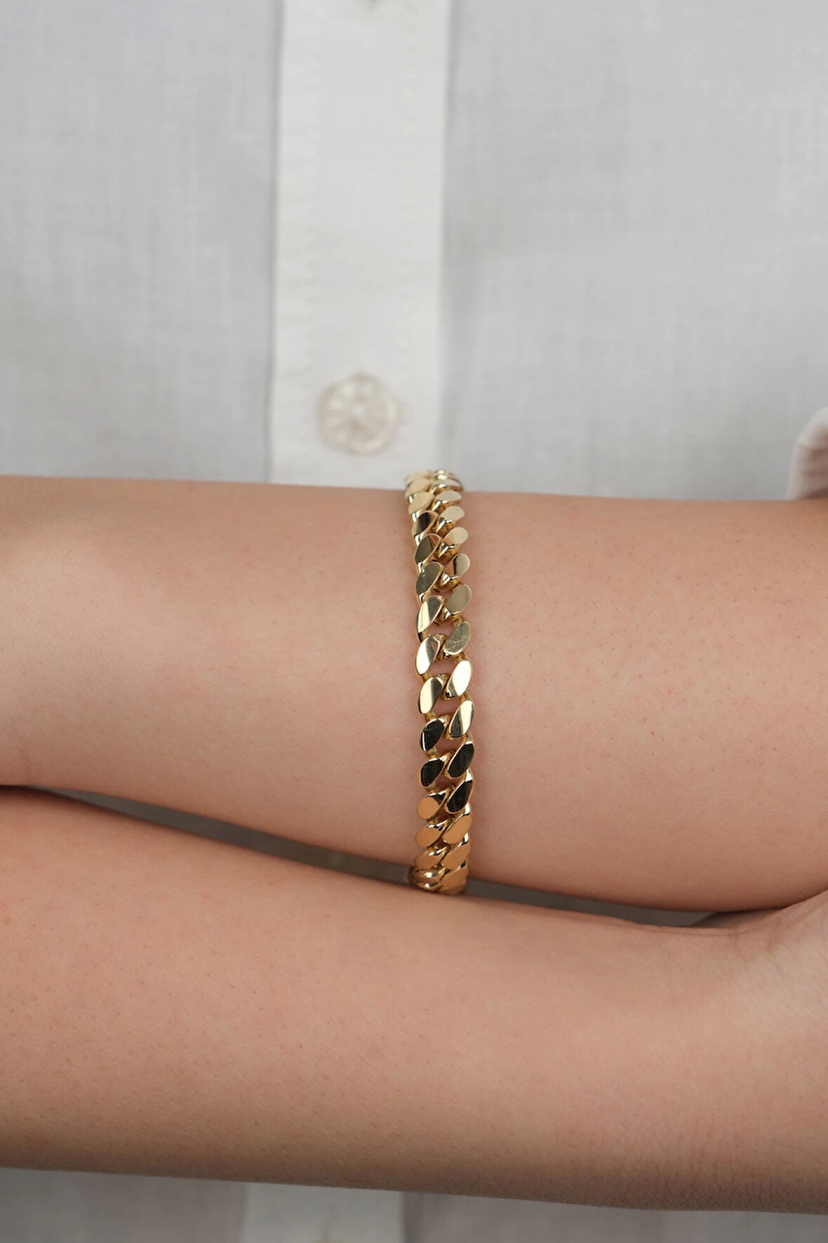 14 Ayar Altın Taşlı Gurmet Zincir 829