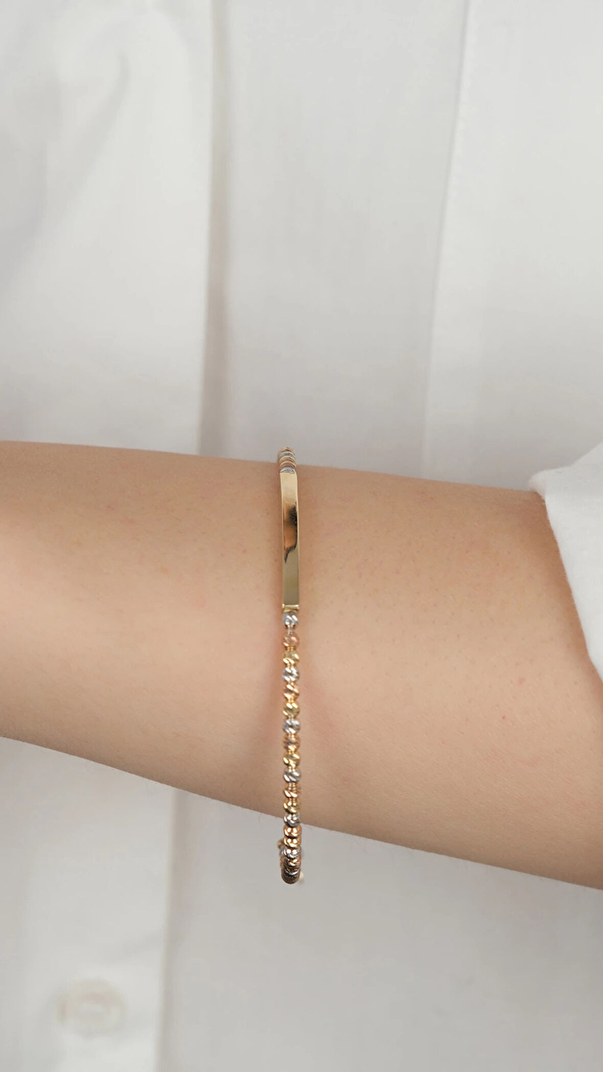 14 Ayar Altın Dorika Taşlı  Kelepçe 120