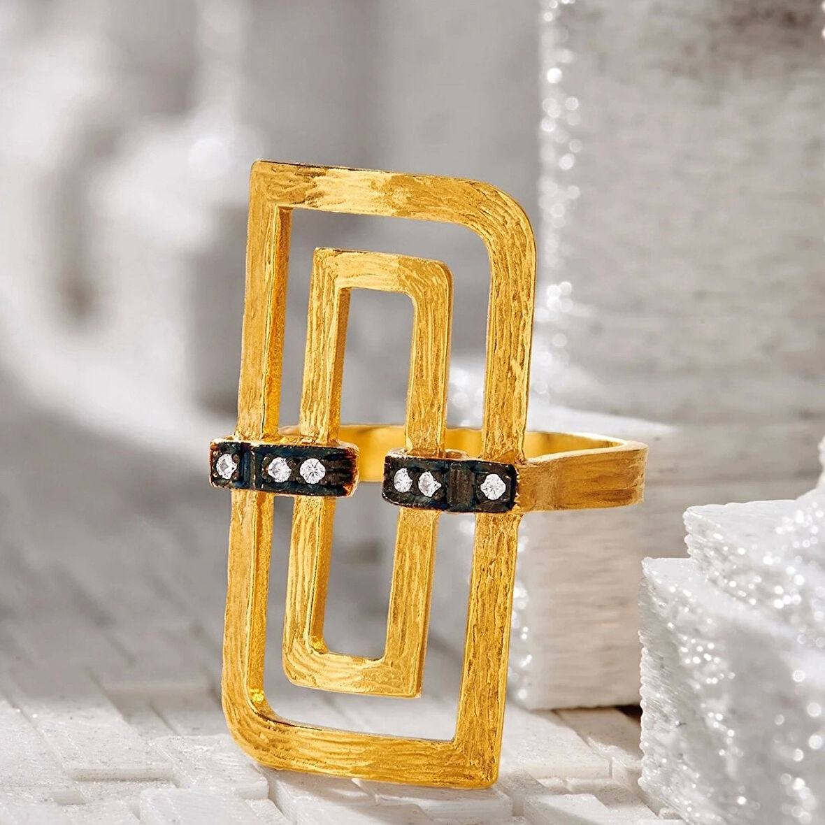 14 Ayar Altın Meander Yüzük 936