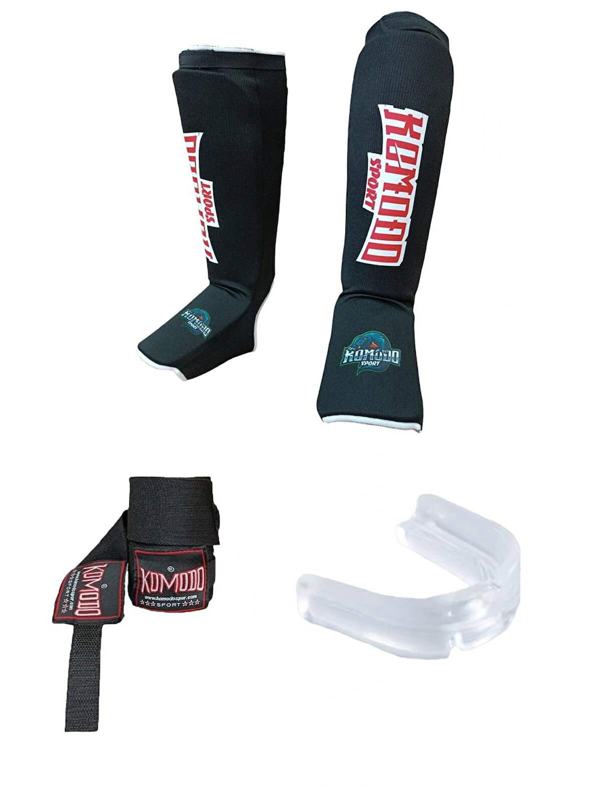  Kick Boks & Muay Thai Bez Kaval Ayaküstü Koruyucu,3,5 M Bandaj ve Dişlik