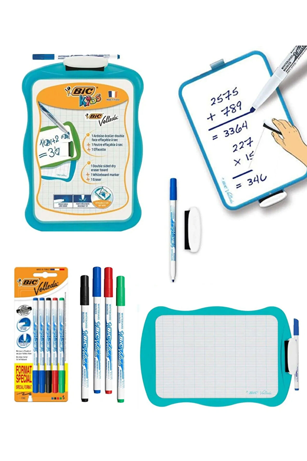 BIC Velleda Mini Beyaz Tahtası 19x26 + Kalem + Silgi Set