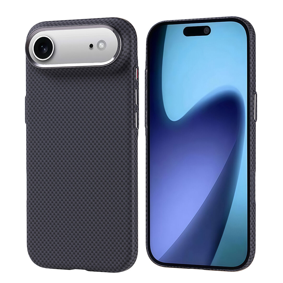 iPhone 17 Air Kılıf Kablosuz Şarj Özellikli Karbon Fiber Görünümlü Nekst Kapak