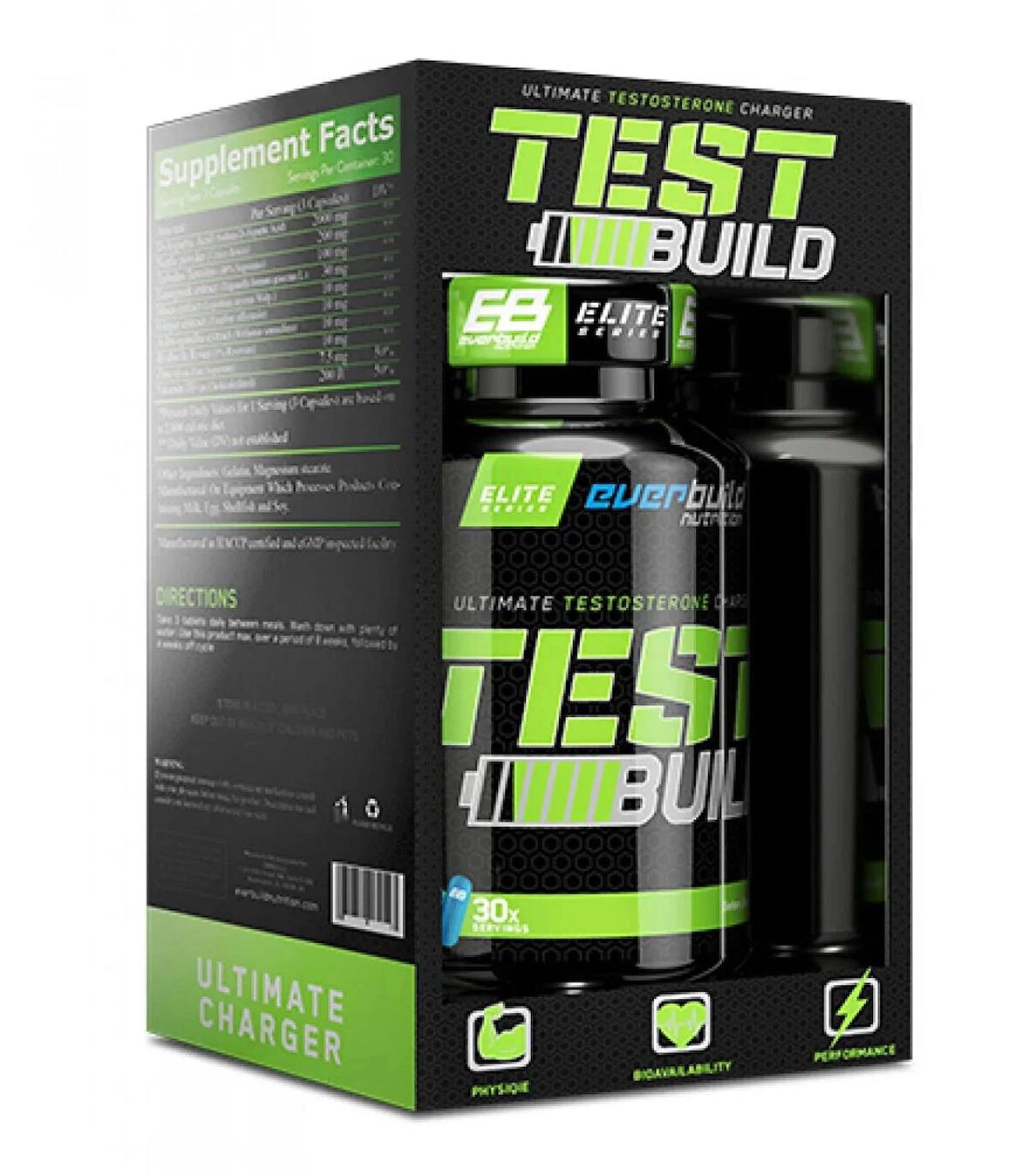 EVERBUILD Testo Build DAA + TRİBULUS + FENUGREEK + ASHWAGANDHAN,  / 90 Caps