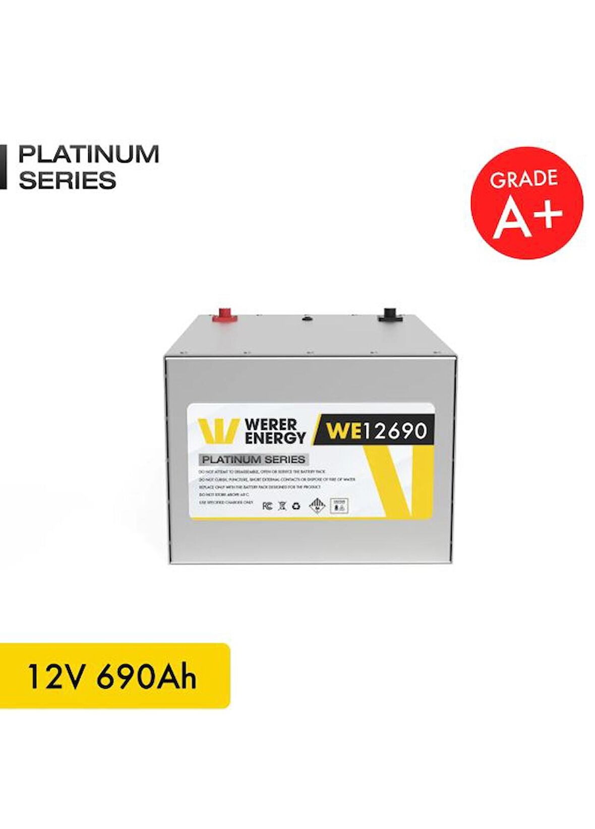 12V 690Ah LiFePO4 Platinum Series Bluetooth'lu Lityum Demir Fosfat Akü 