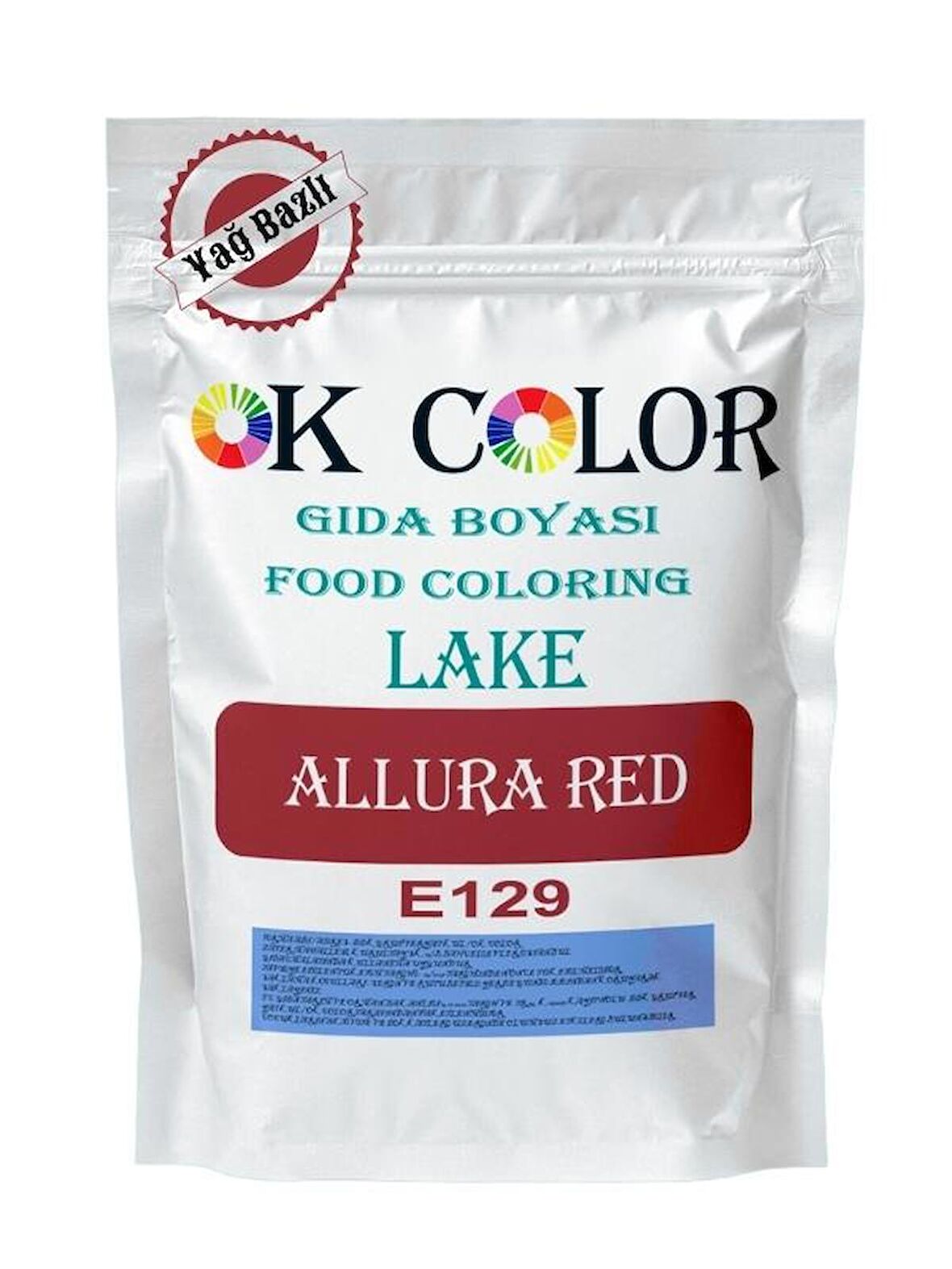Lake Allura Red E129 Bayrak Kırmızısı Yağ Bazlı Toz Gıda Boyası 250 Gr