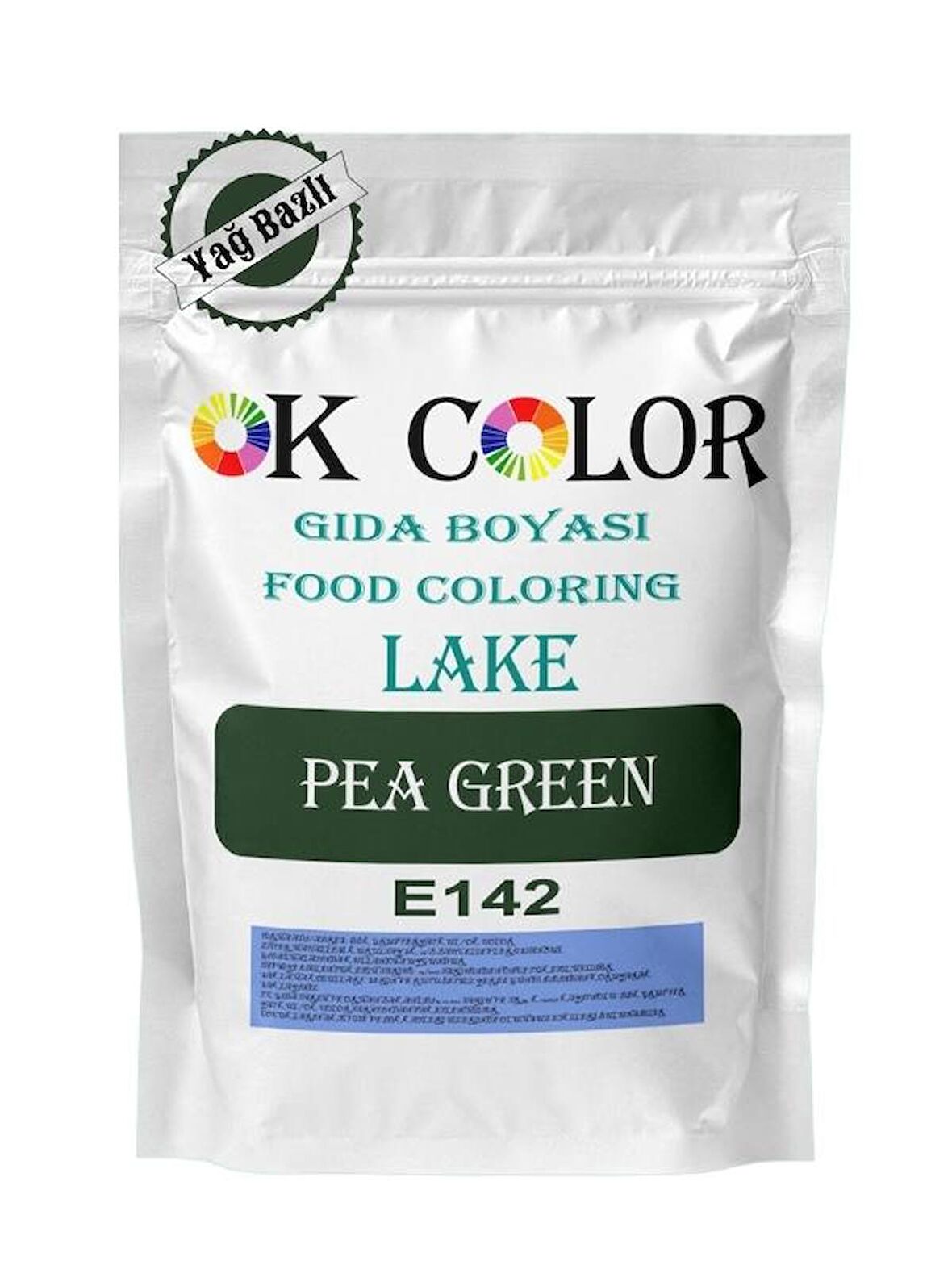 Lake Pea Green E142 Yeşil Yağ Bazlı Toz Gıda Boyası 500 Gr