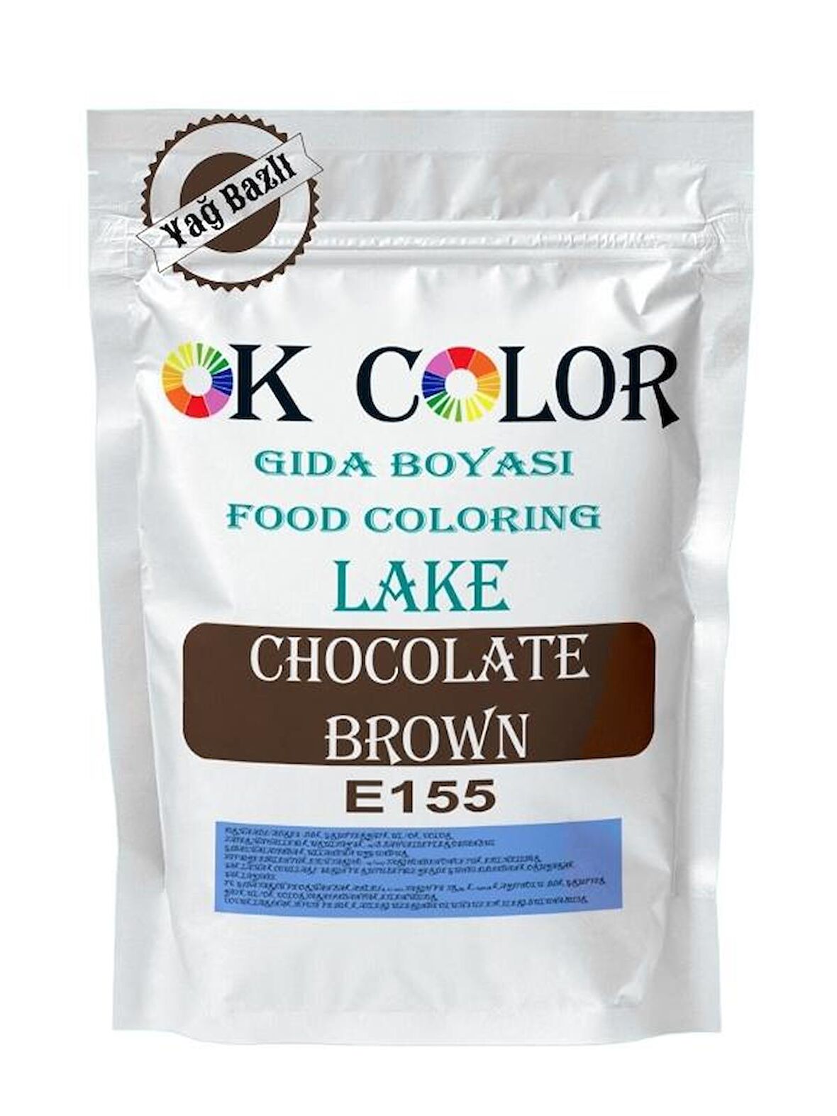 Lake Chocolate Brown E155 Kahverengi Yağ Bazlı Toz Gıda Boyası 500 Gr