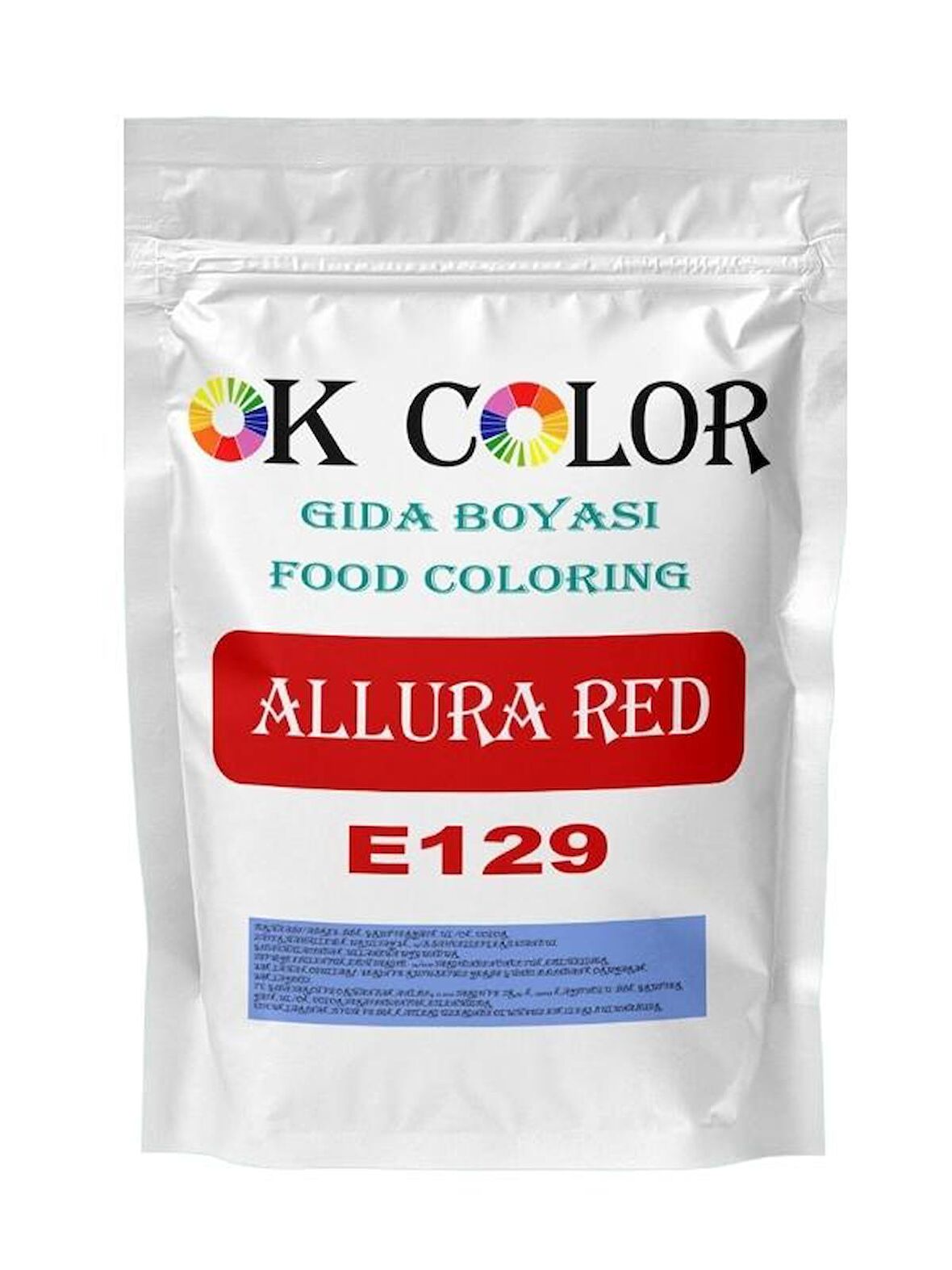 Allura Red E129 Bayrak Kırmızı Toz Gıda Boyası 50 Gr