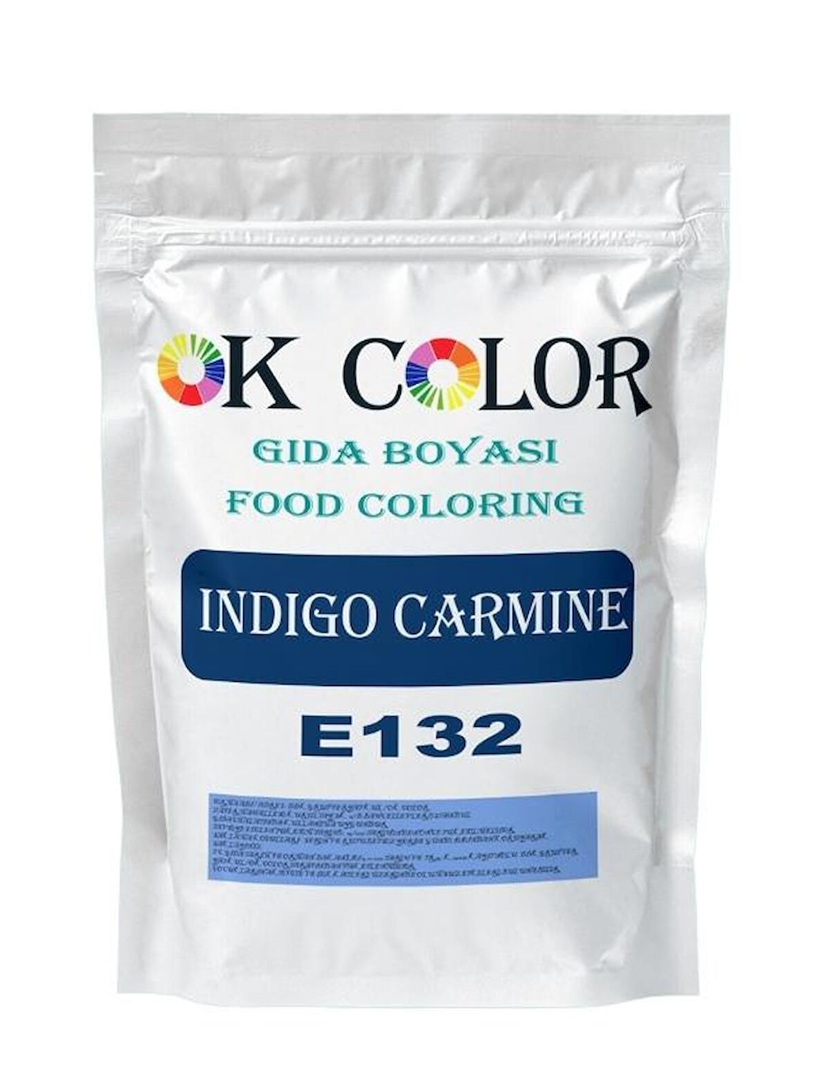 Indigo Carmine E132 Indigo Karmin Koyu Mavi Toz Gıda Boyası 10 Gr