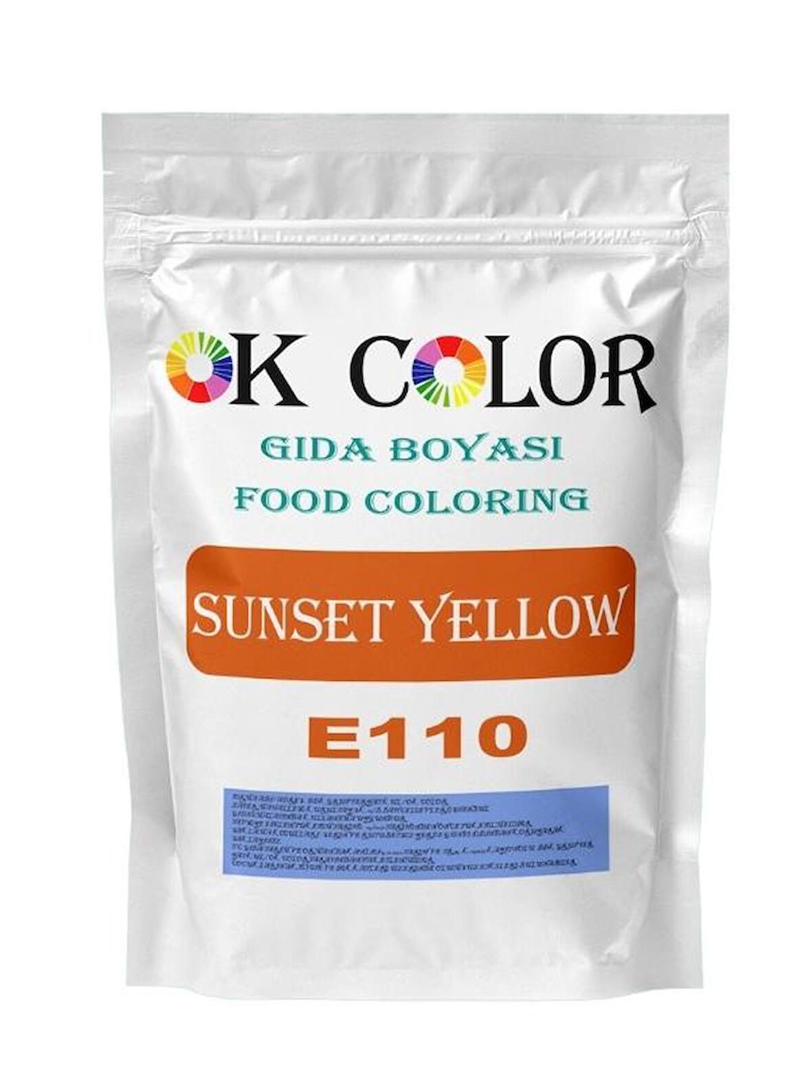 Sunset Yellow E110 Gün Batımı Sarısı Toz Gıda Boyası 1 Kg