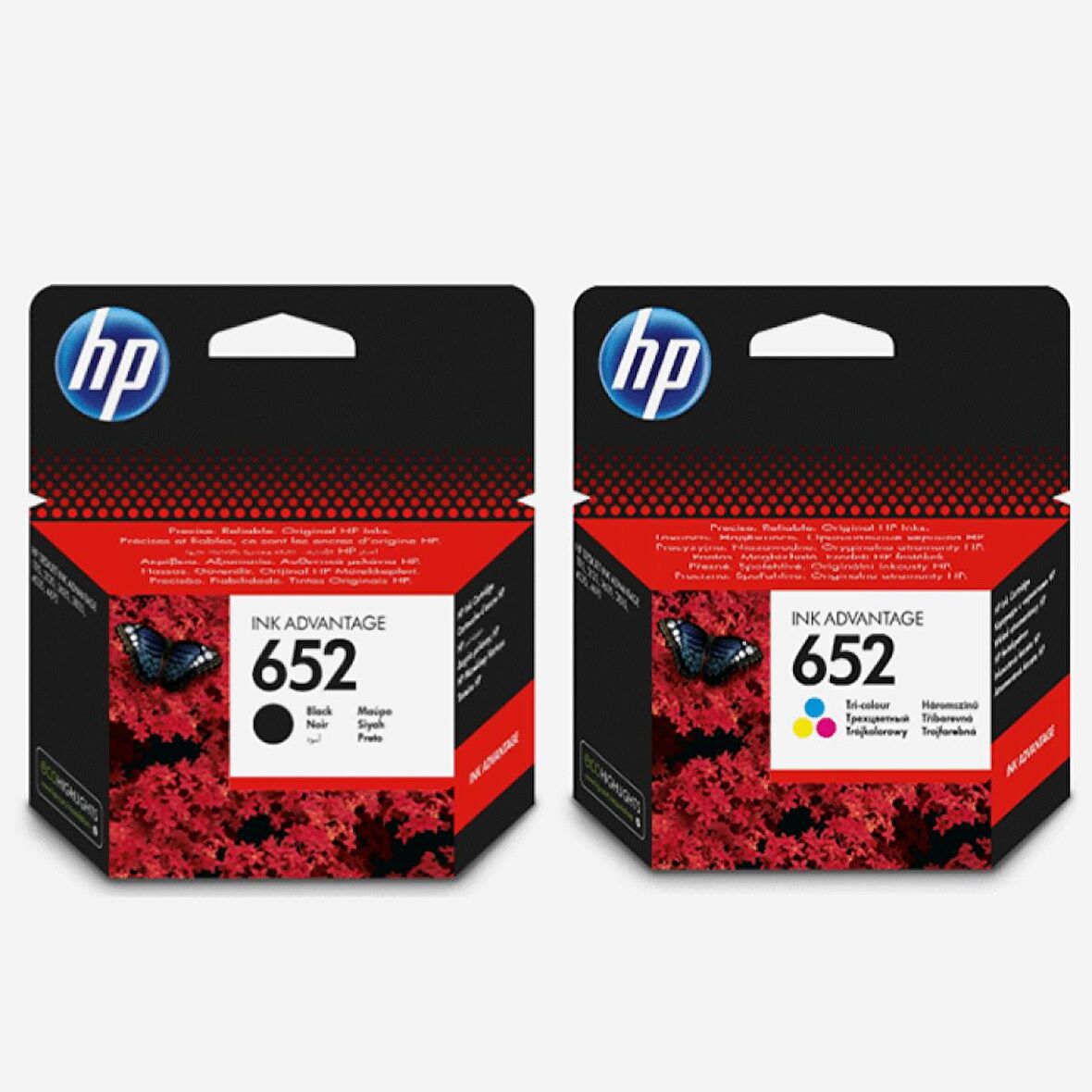 Hp 652 F6v25ae Siyah + Renkli 2'li Set Kartuş