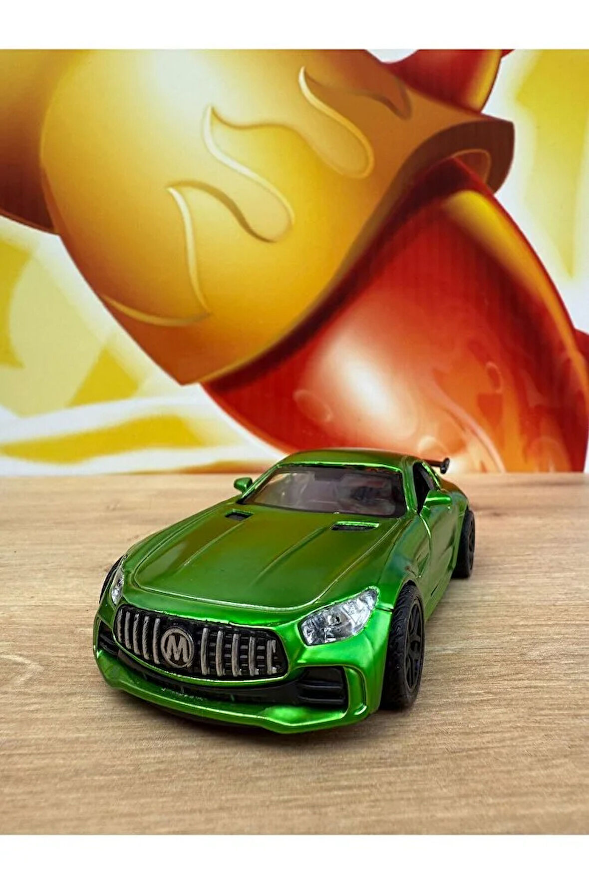 Mercedes Amg Gtr Diecast Model Araba Yeşil Çekbırak Açılan Kapılar 12Cm Mercedes Amg Gtr Araba Metal