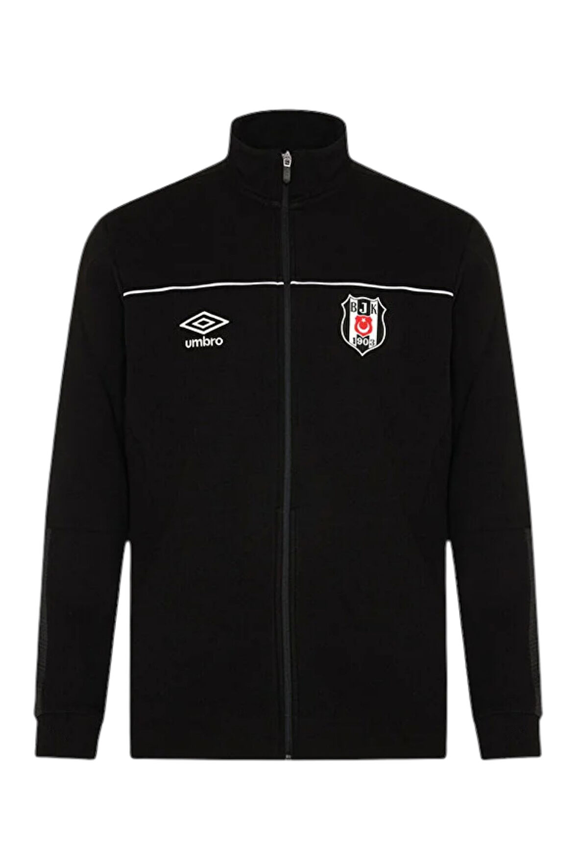 Beşiktaş Orijinal Lisanslı Fermuarlı Siyah Sweatshirt 25/26 Sezon