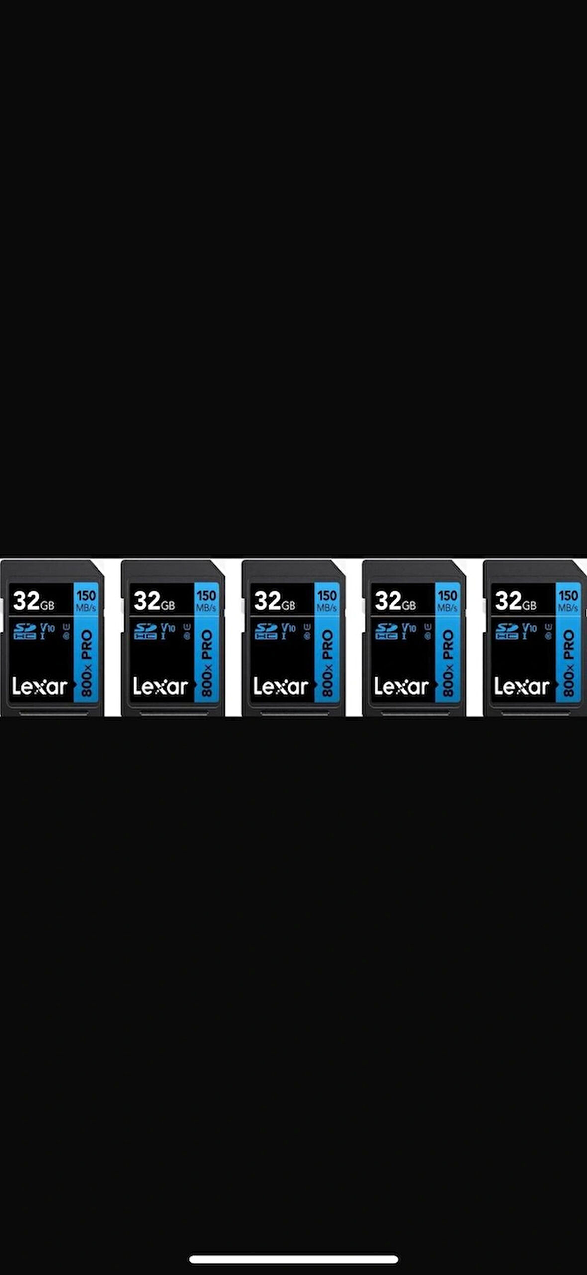 Lexar 5'li Paket 32GB 800X Pro 150MB/S Sdhc Sd Hafıza Kartı 24FİLM
