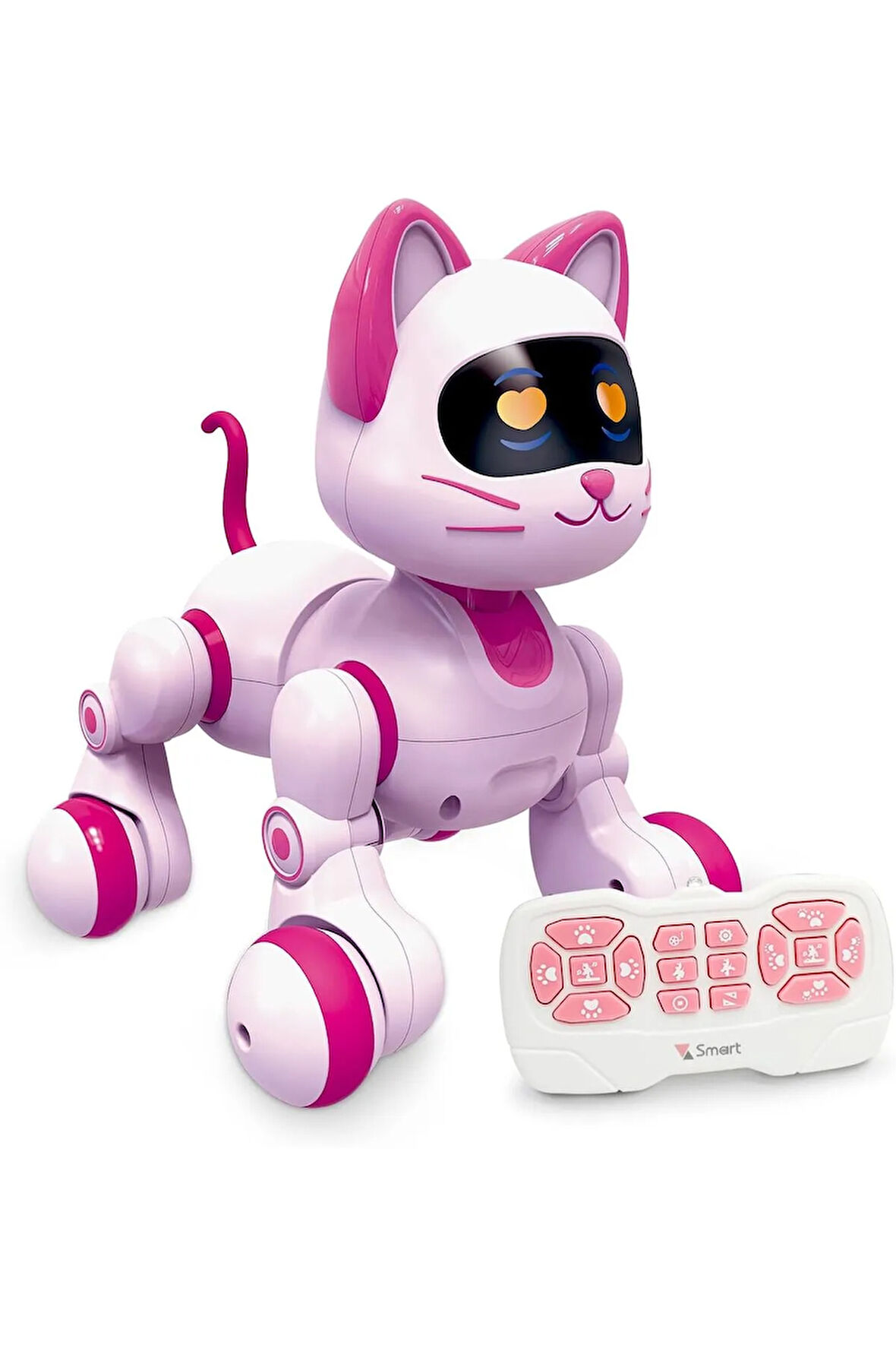 Oyuncak 30 Fonksiyonlu Uzaktan Kumandalı Şarjlı Sesli Işıklı Dokunma Algılama&Programlama Robot Kedi