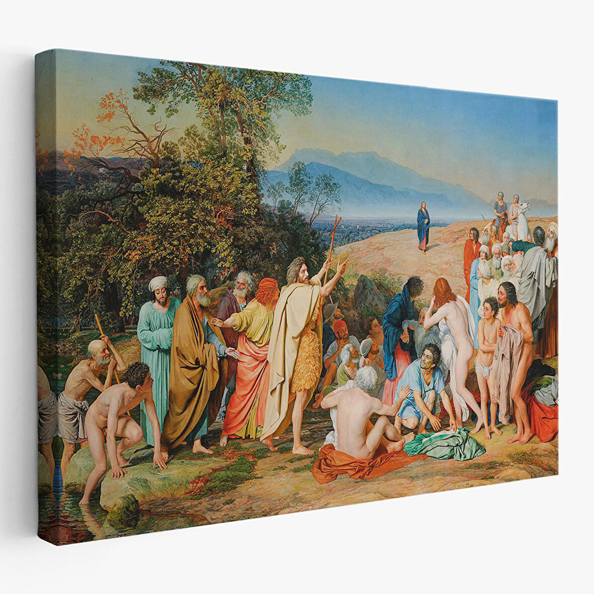 İsa'nın İnsanlara Görünüşü Tablosu - Aleksander Ivanov - The Apparition of Christ to the People-6539