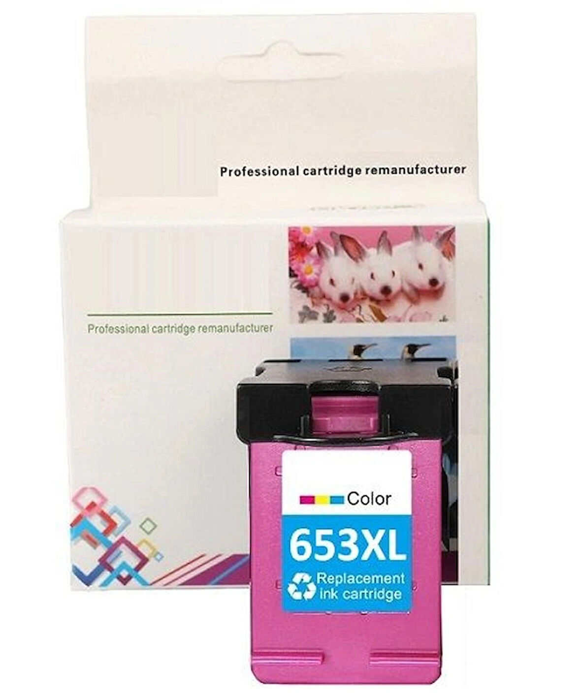HP 653XL-3YM74A  Muadil Renkli Kartuşu