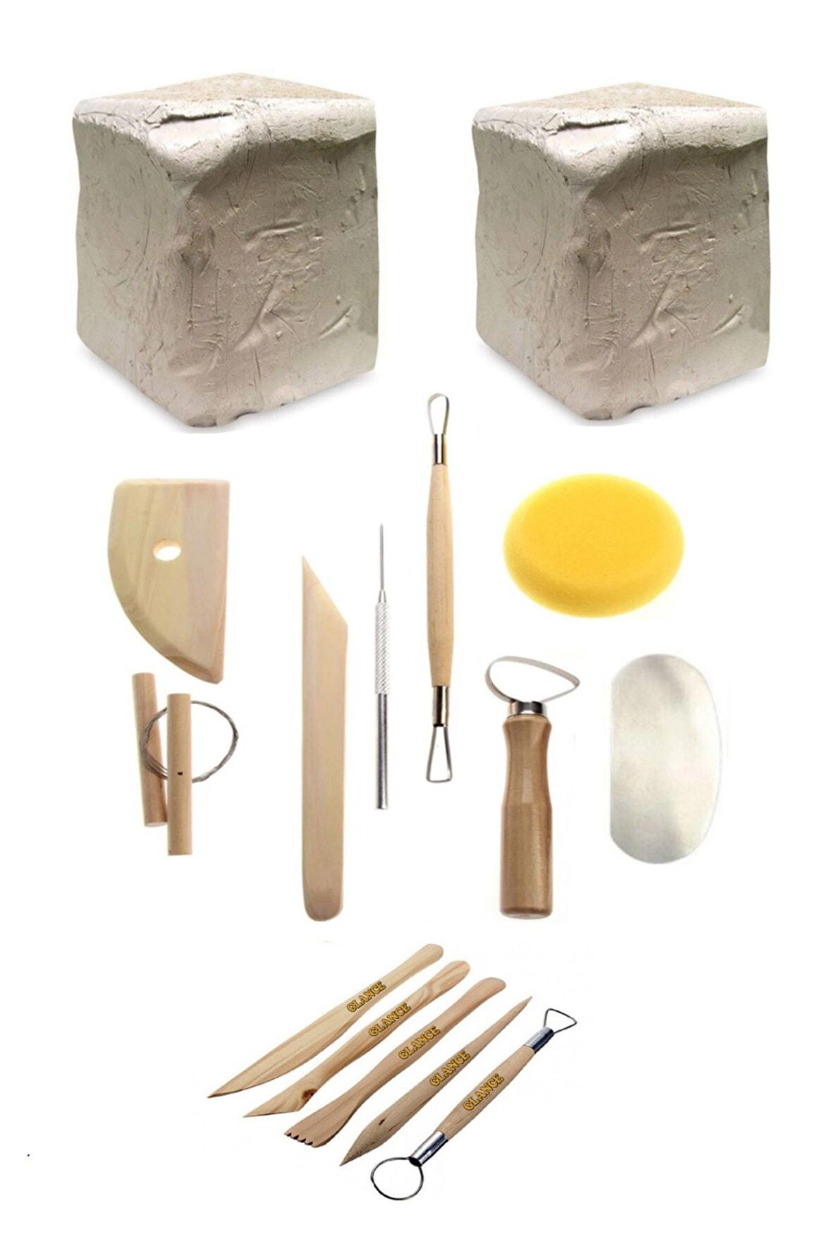 Seramik Hamuru 6x2 Kg Başlangıç Seti 13 Parça