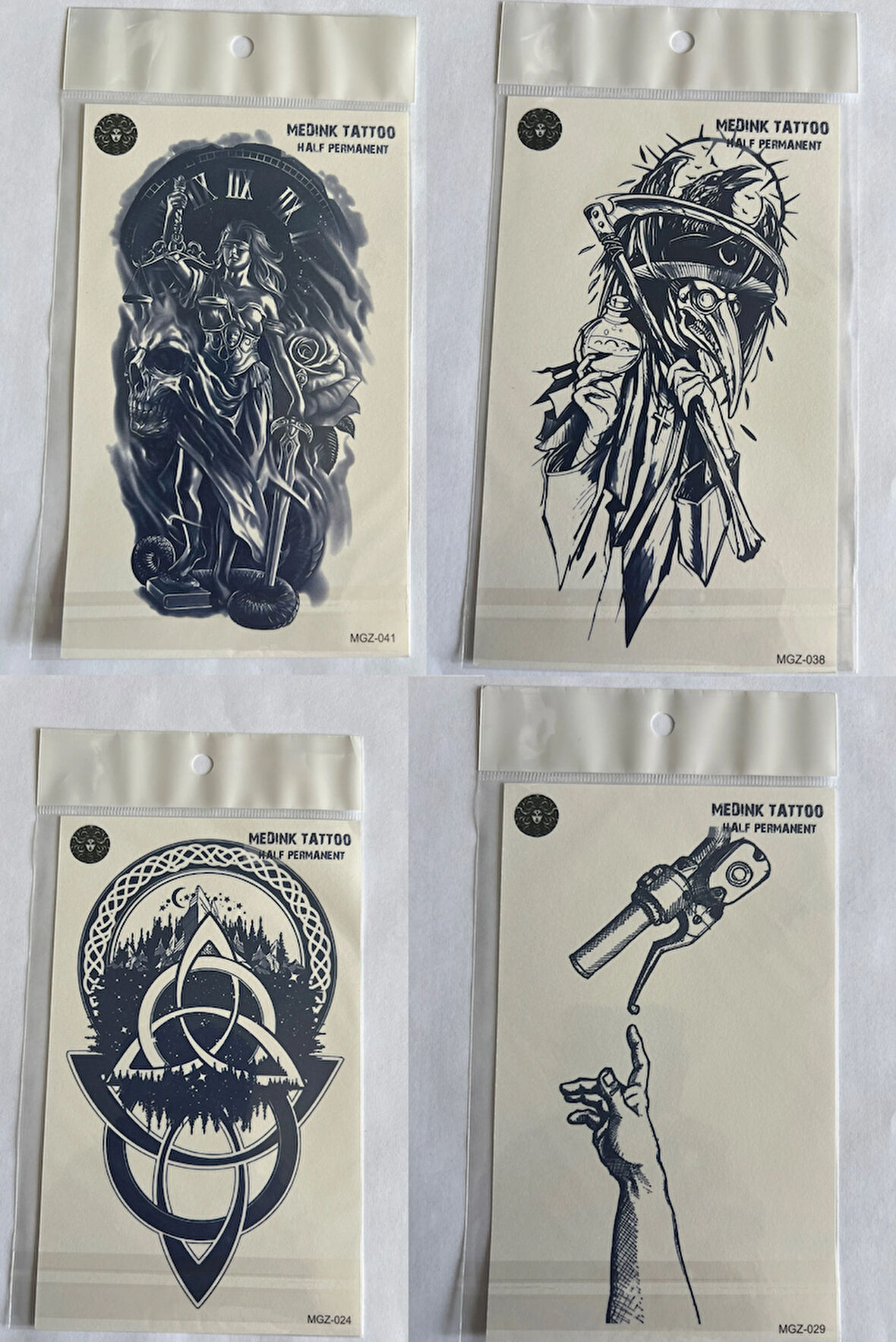 Felsefik 4 adet Birden3 hafta Kalıcı  Geçici yapıştırma Dövme 18x11 cm