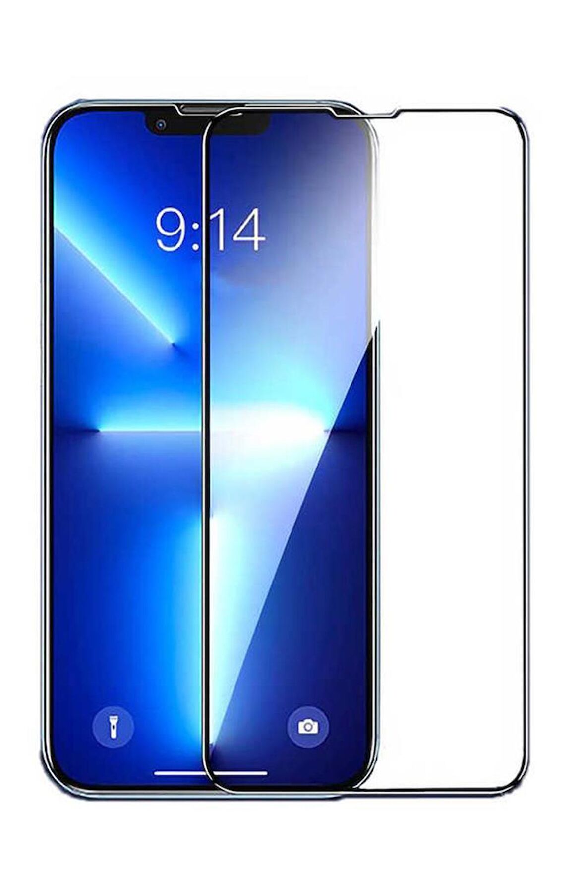 Musal Apple Uyumlu iPhone 15 Kenarları Ekstra Korumalı Tam Kaplayan Cam Ekran Koruyucu