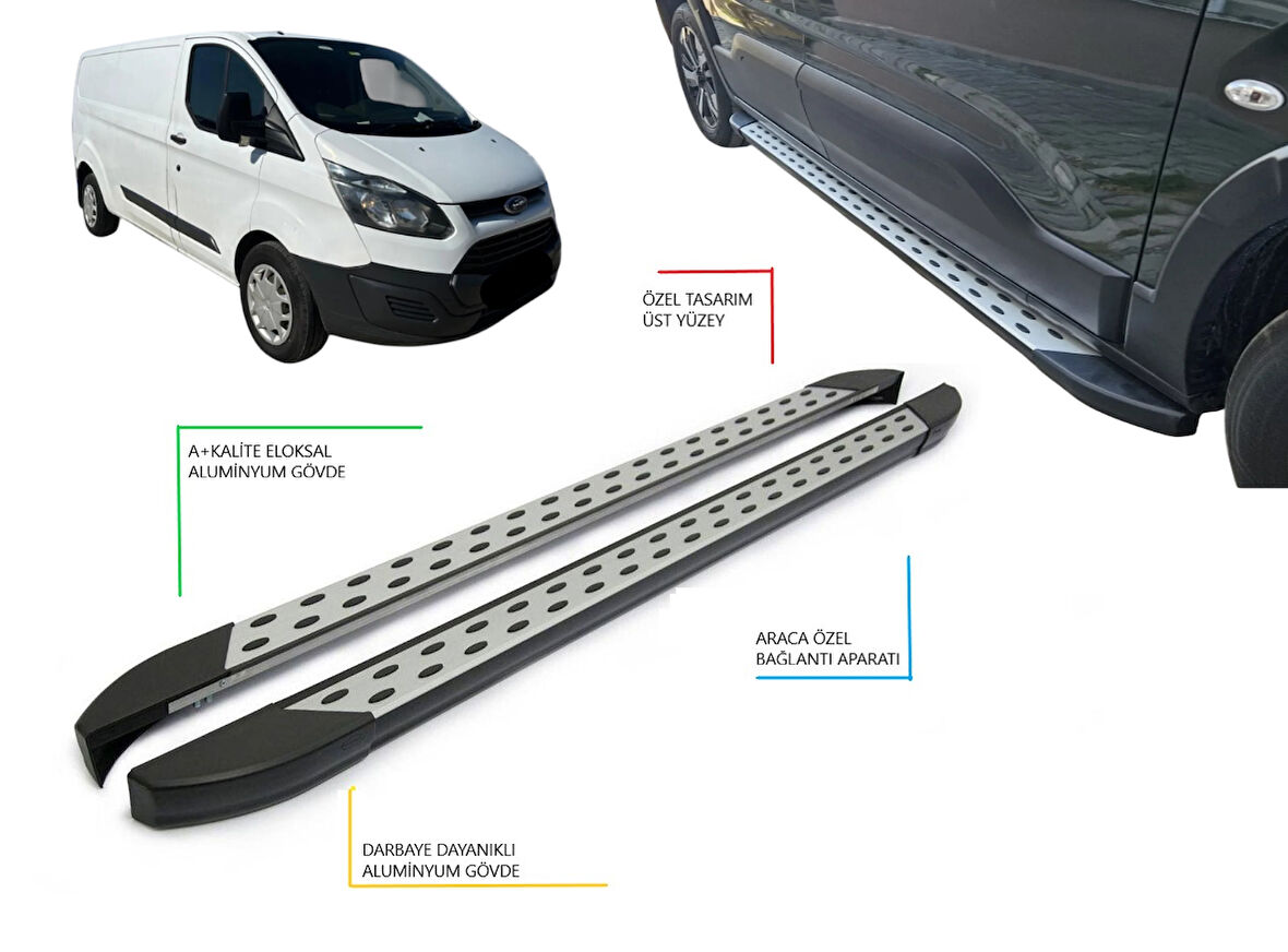 CUSTOM PANEL VAN UZUN ŞASE NOKTALI YAN BASAMAK 2012 2013 2014 2015 2016 2017 2018 2019 2020 2021 2022 2023