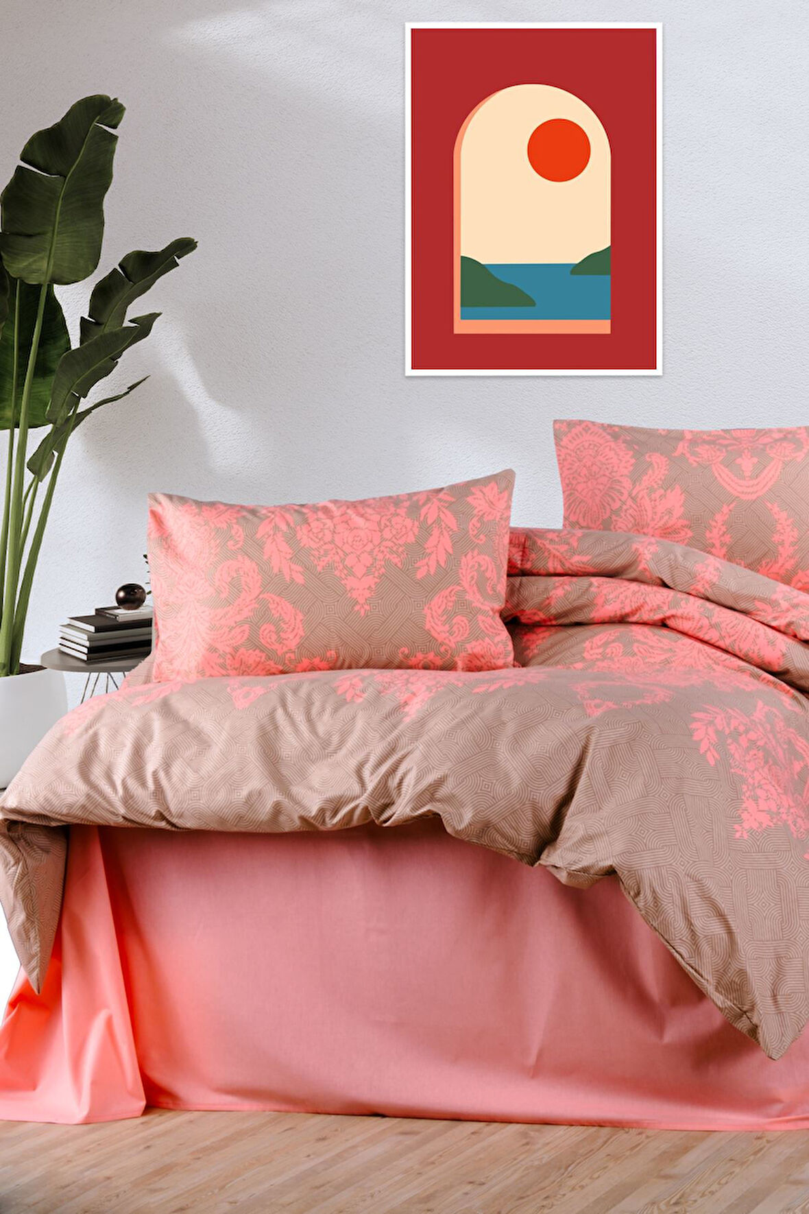 Aytunç Firuze %100 Pamuklu Çift Kişilik Nevresim Takımı 200x220 cm