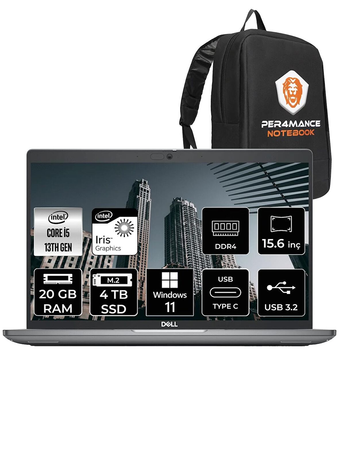 Dell Latitude 3540 i5 1335U 20GB RAM 4TB SSD 15.6'' FHD W11HOME N006L354015 & PER4 ÇANTA 