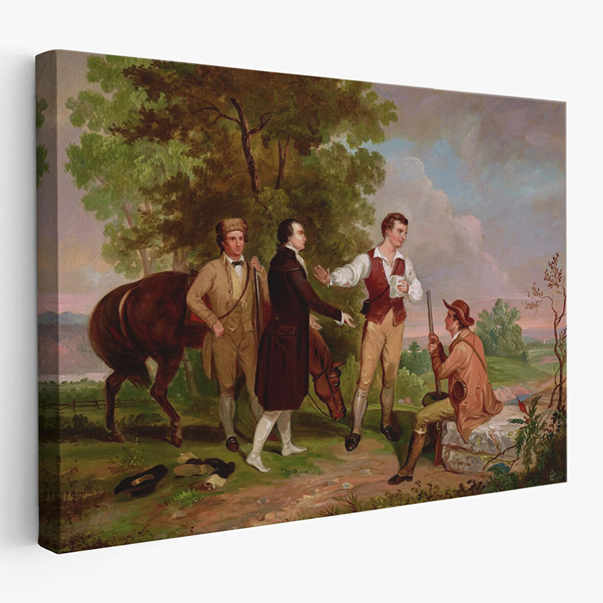 Binbaşı André'nin Yakalanması Tablosu - The Capture of Major Andre - Asher Brown Durand-6545