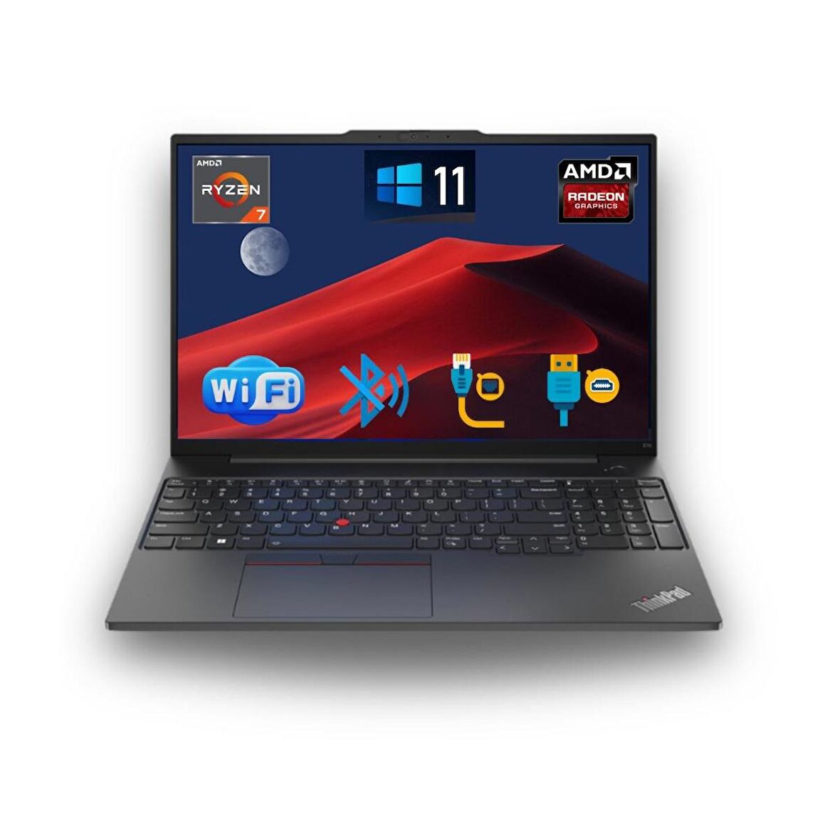 Lenovo Nb E16 Thınkpad 21JT0017TX ATL25 RYZEN7-7730U 24GB 512 GB M.2 SSD O/b 16 WİN 11 PRO Taşınabilir Bilgisayar