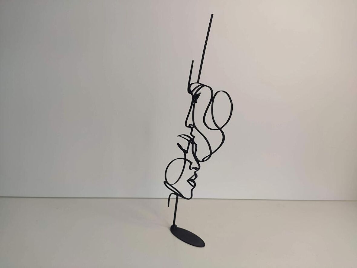 Eş Sevgili Masa Süsü Biblo Hediyelik 25cm Beyaz Plastik